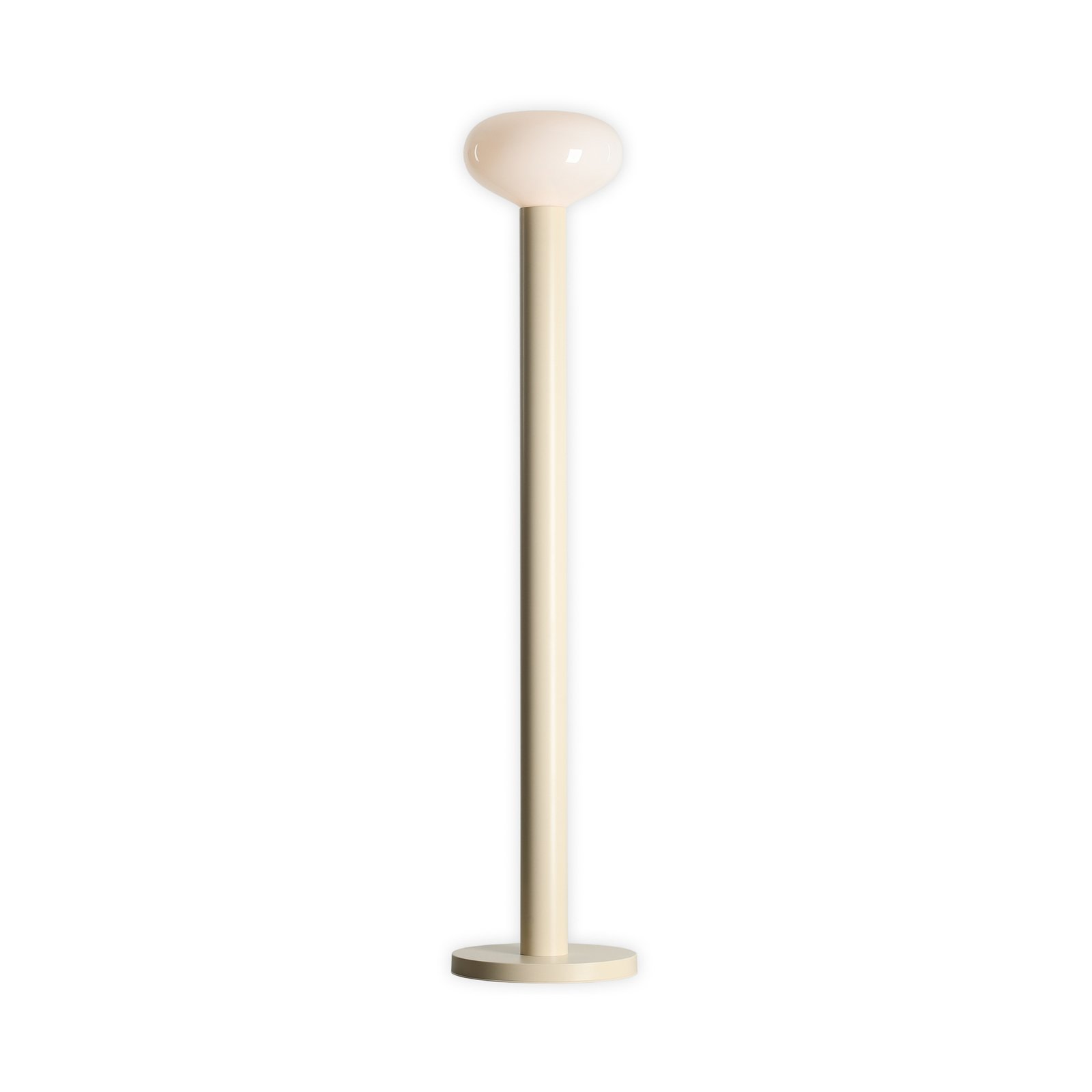 Stāvlampa Flo, smilškrāsā, augstums 138 cm, 1 spuldze, stikls Stāvlampa Flo, smilškrāsā, augstums 138 cm, 1 spuldze, stikls