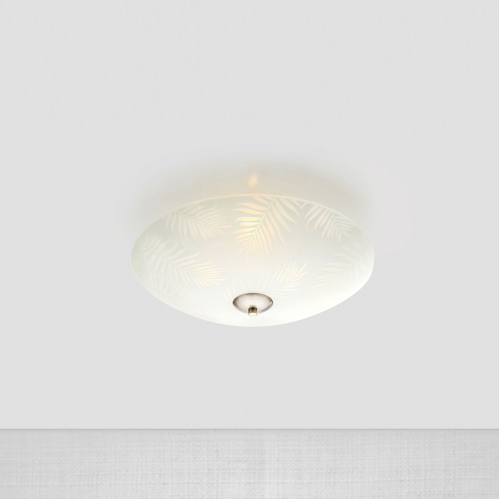 Plafondlamp Blad van glas, Ø 35 cm