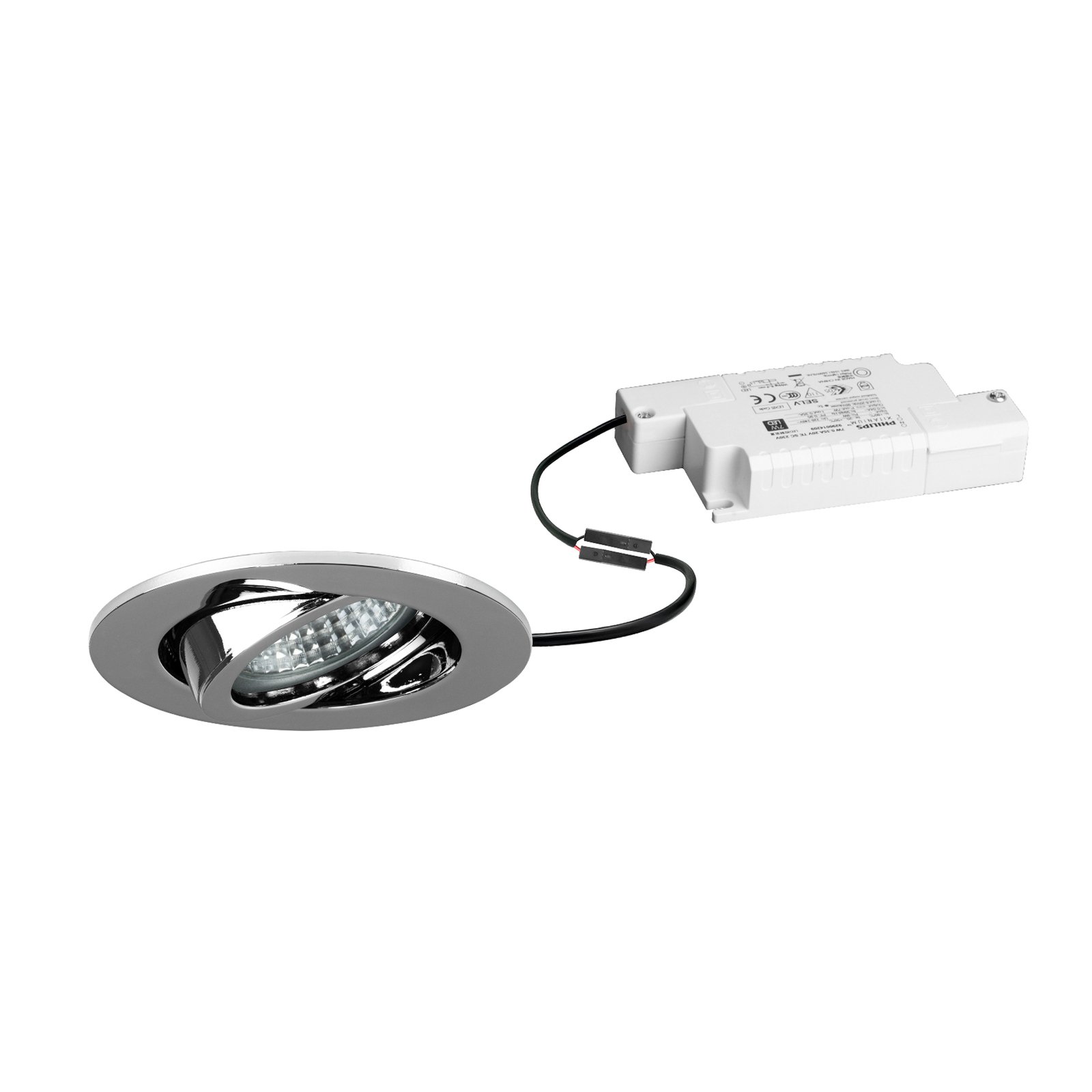 BRUMBERG LED recessed spotlight Tirrel-R, RC-dimmable, chrome