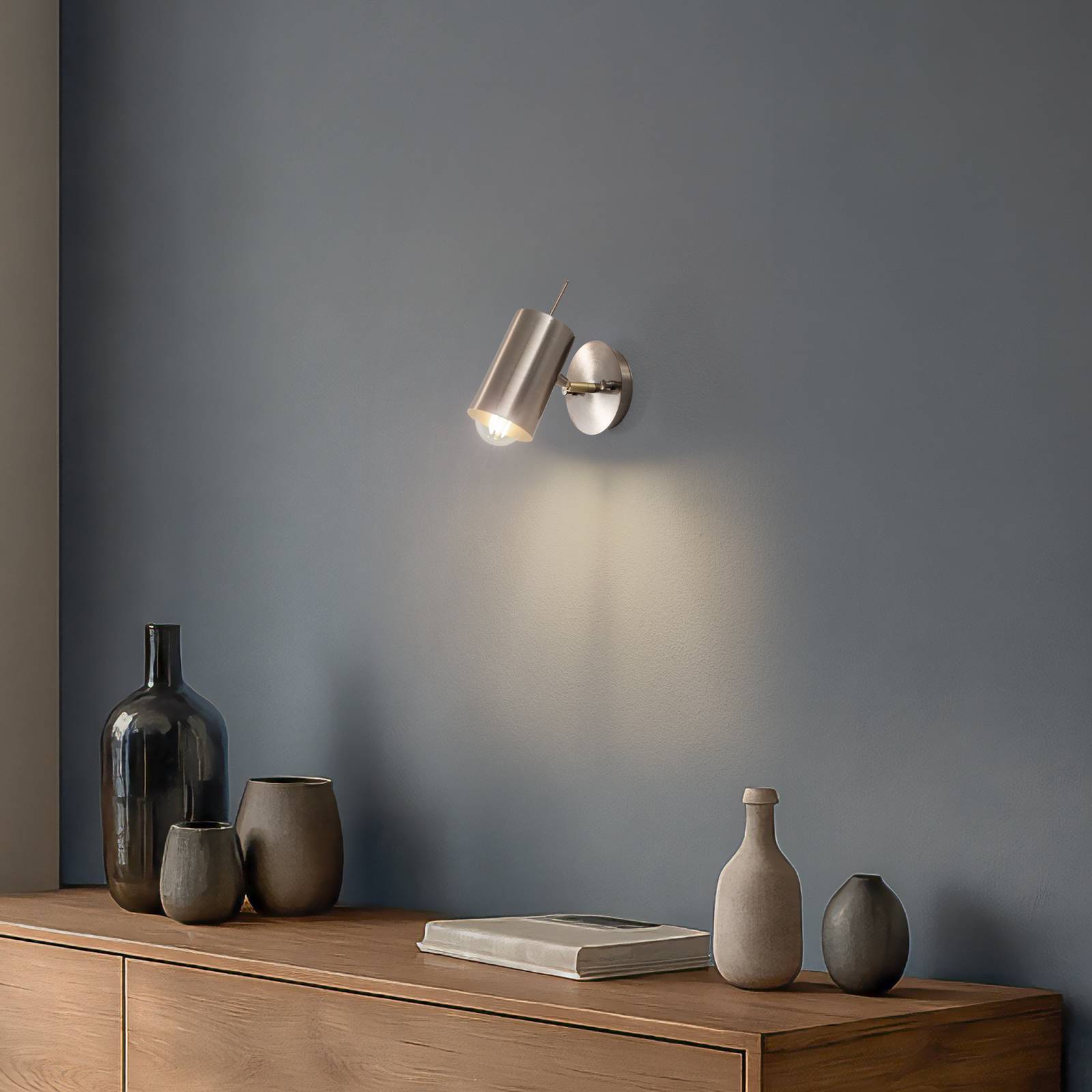 Wandleuchte Kem, messing, Metall, Höhe 23 cm, E27 günstig online kaufen