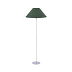 Lampa stojąca Iris zielona/chromowana, tekstylna, Ø 45 cm – Globen Lighting