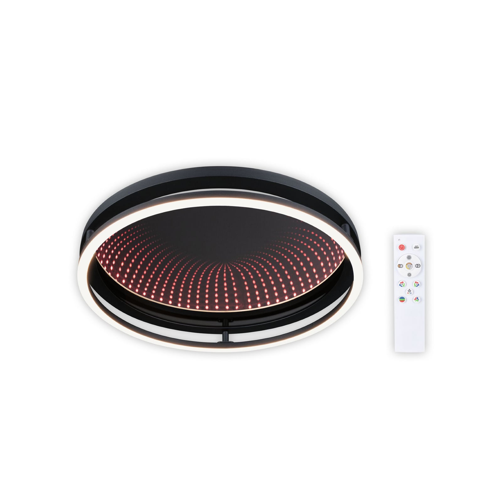 Paulmann LED-taklampa Spaceglow One, svart, Ø39 cm, RGBW Paulmann LED-taklampa Spaceglow One, svart, Ø39 cm, RGBW