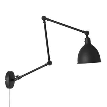 By Rydéns Bazar wandlamp met stekker, zwart