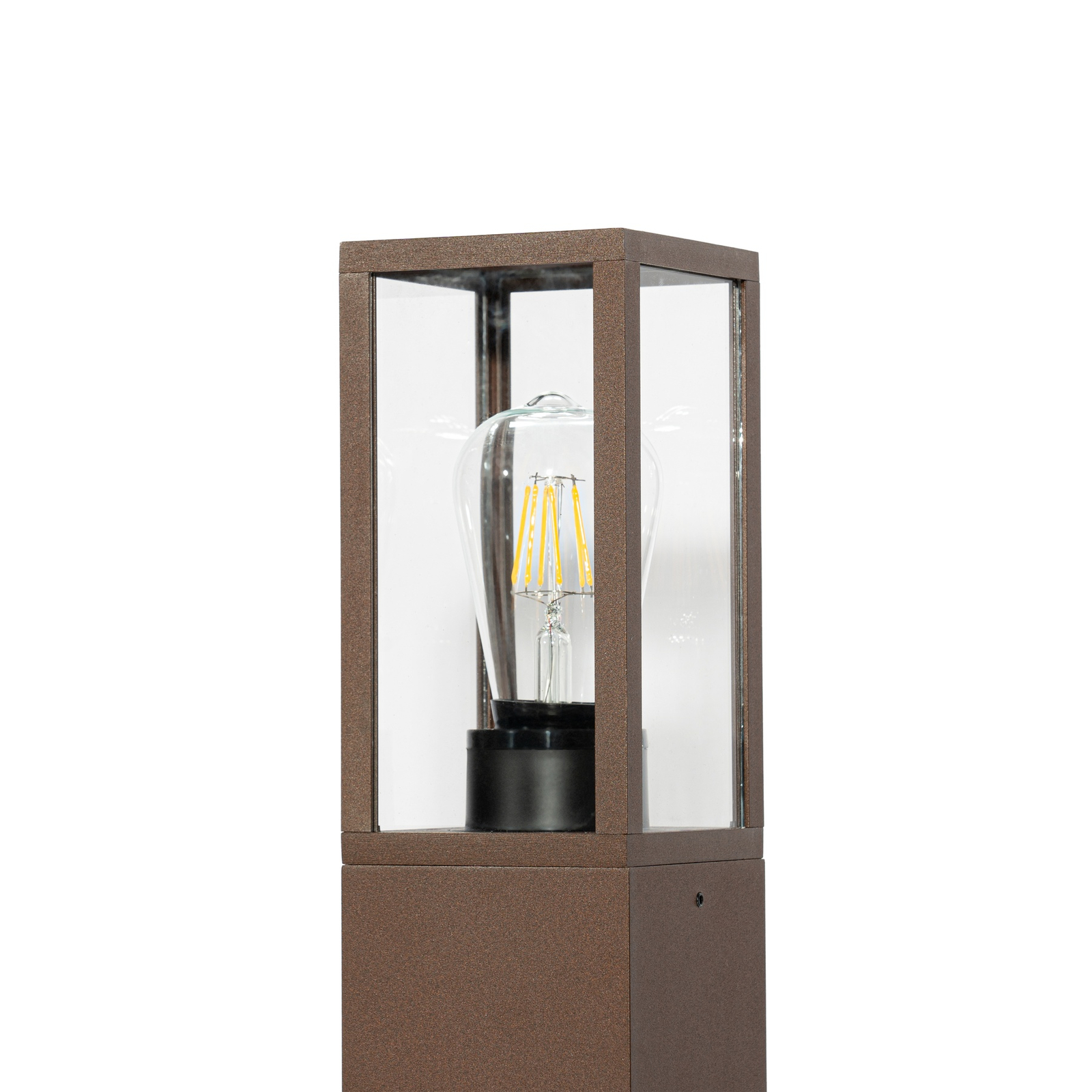 Lindby Robigus standerlampe, rustfarvet, aluminium