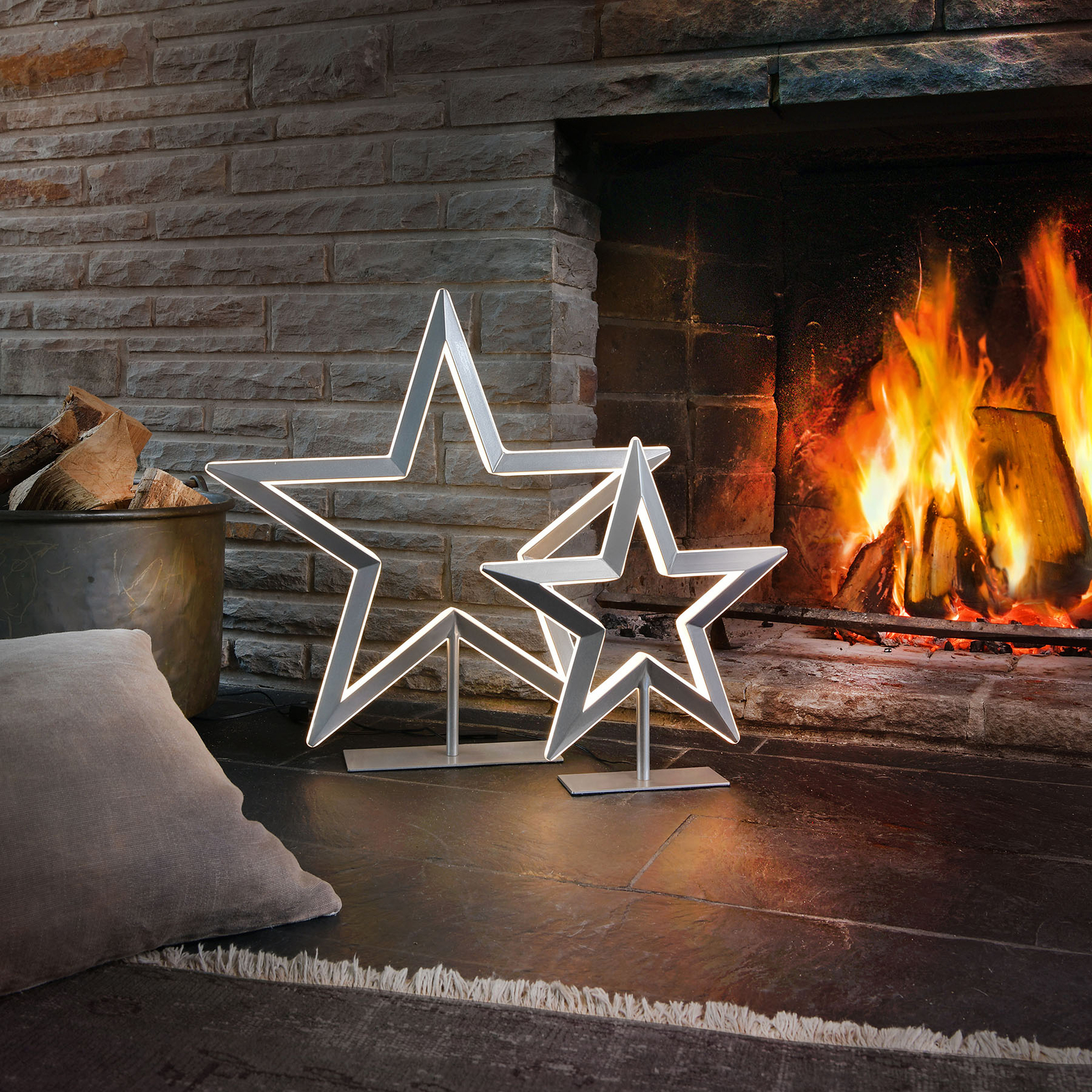 Sompex Star LED decorative light, width 62 cm, aluminium, 25 W, energy efficiency: A+, W: 62 cm, H: 63 cm