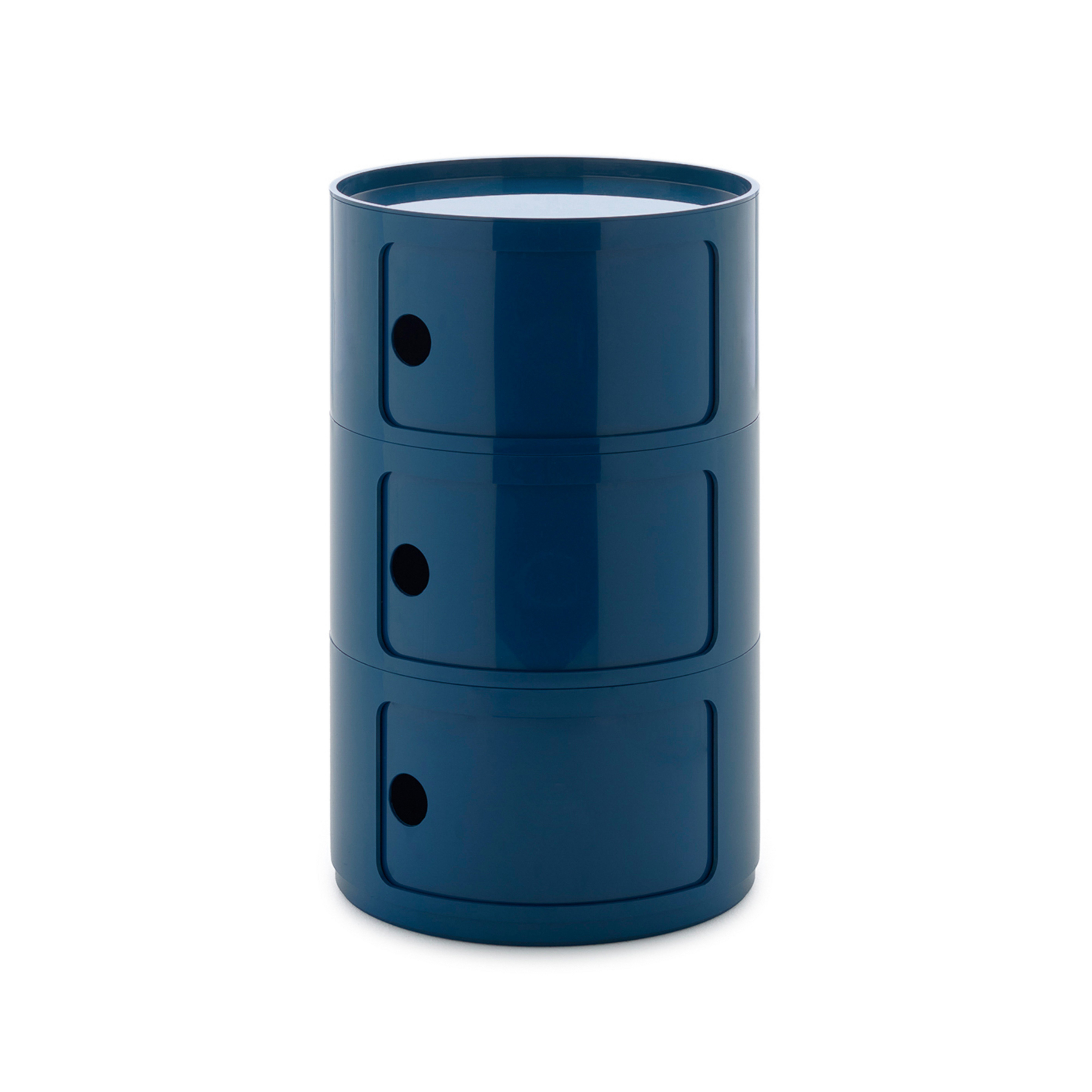 Componibili Big Container, blue, 3 elements, height 69.5 cm - Kartell