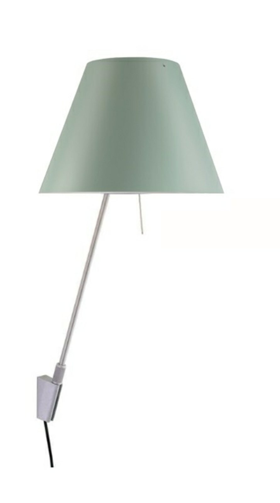 Costanzina Wall Lamp Aluminium with Comfort Green - Luceplan