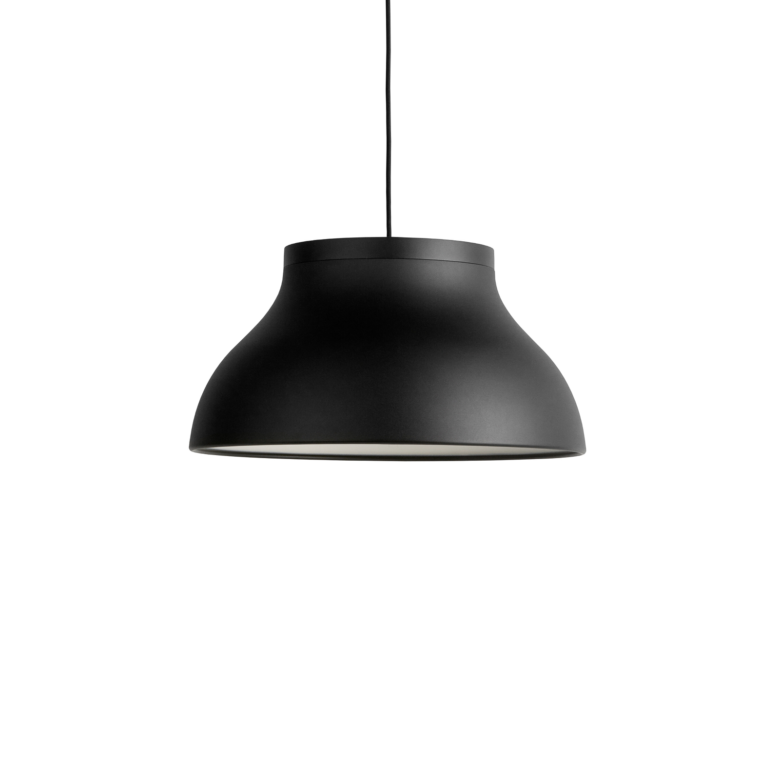 HAY PC M pendant light with a diffuser, black