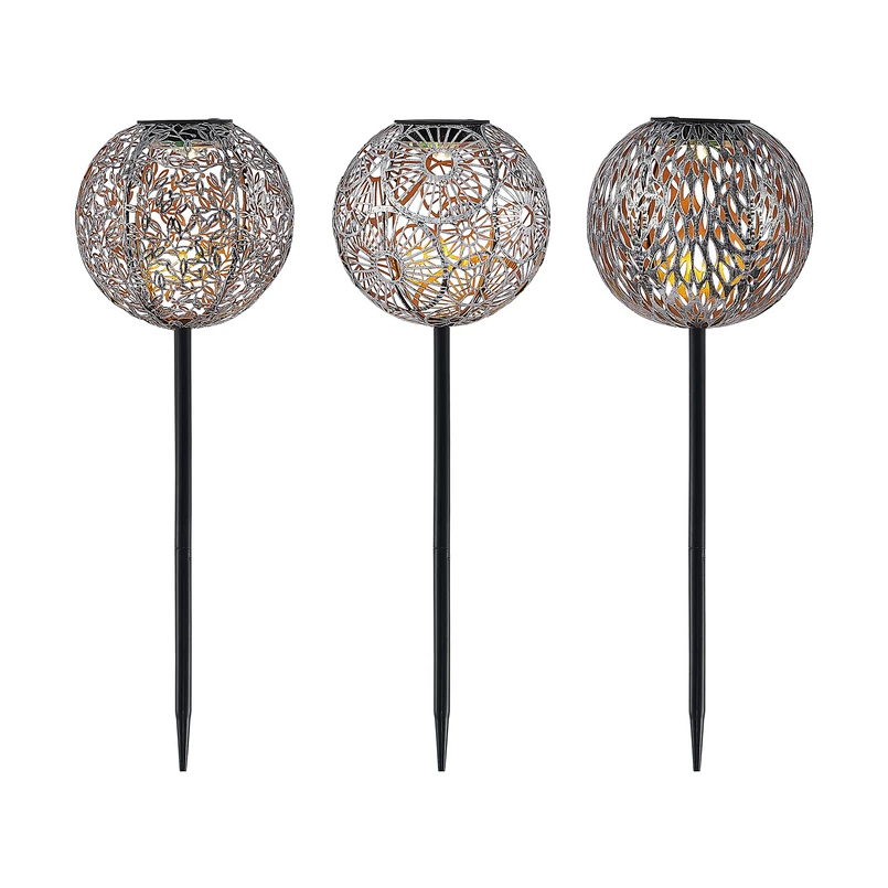 Lindby - Vilani LED Solaire Lampe de Jardin 3 pcs. Silver