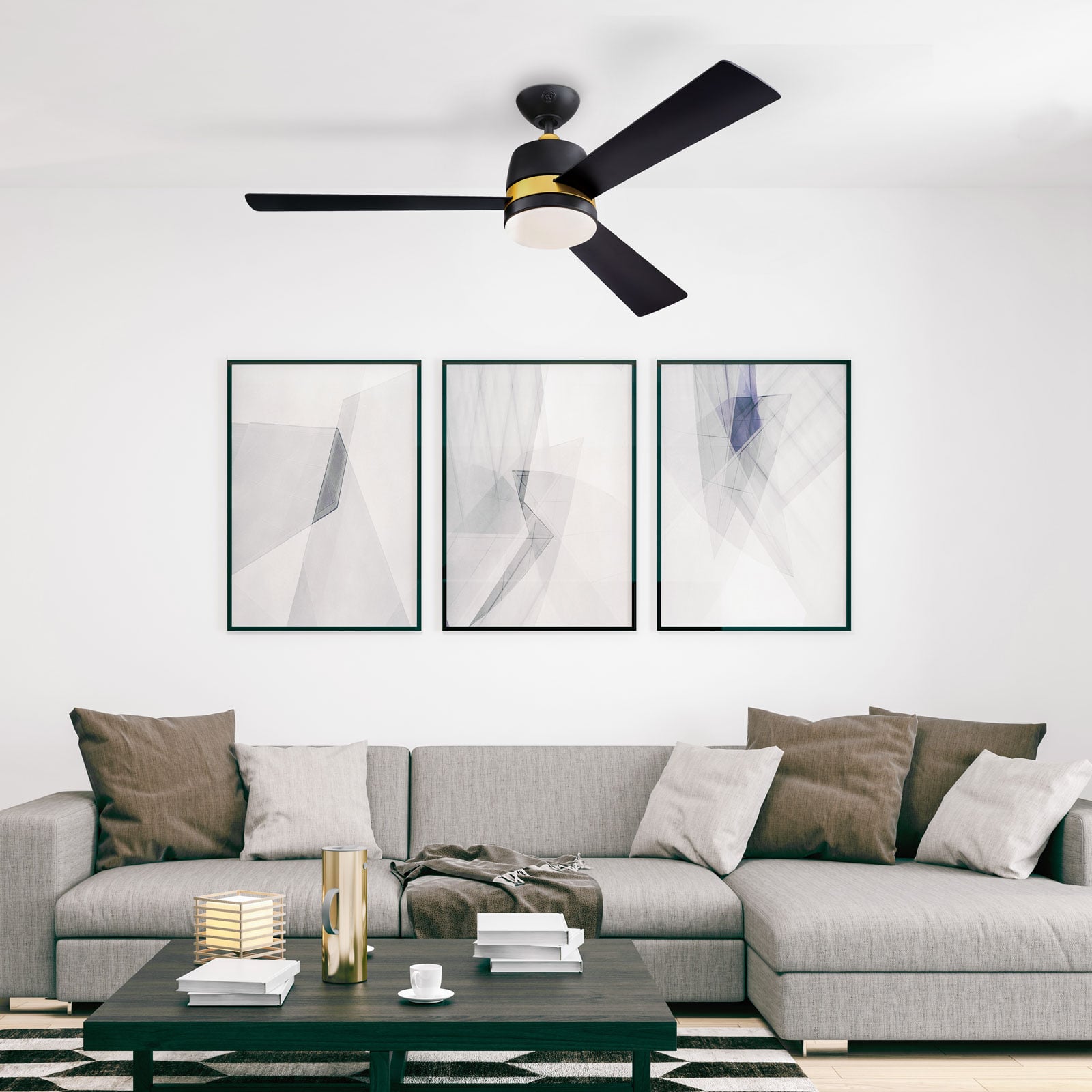 Tristan Deckenventilator mit Licht schwarz/Holz Westinghouse