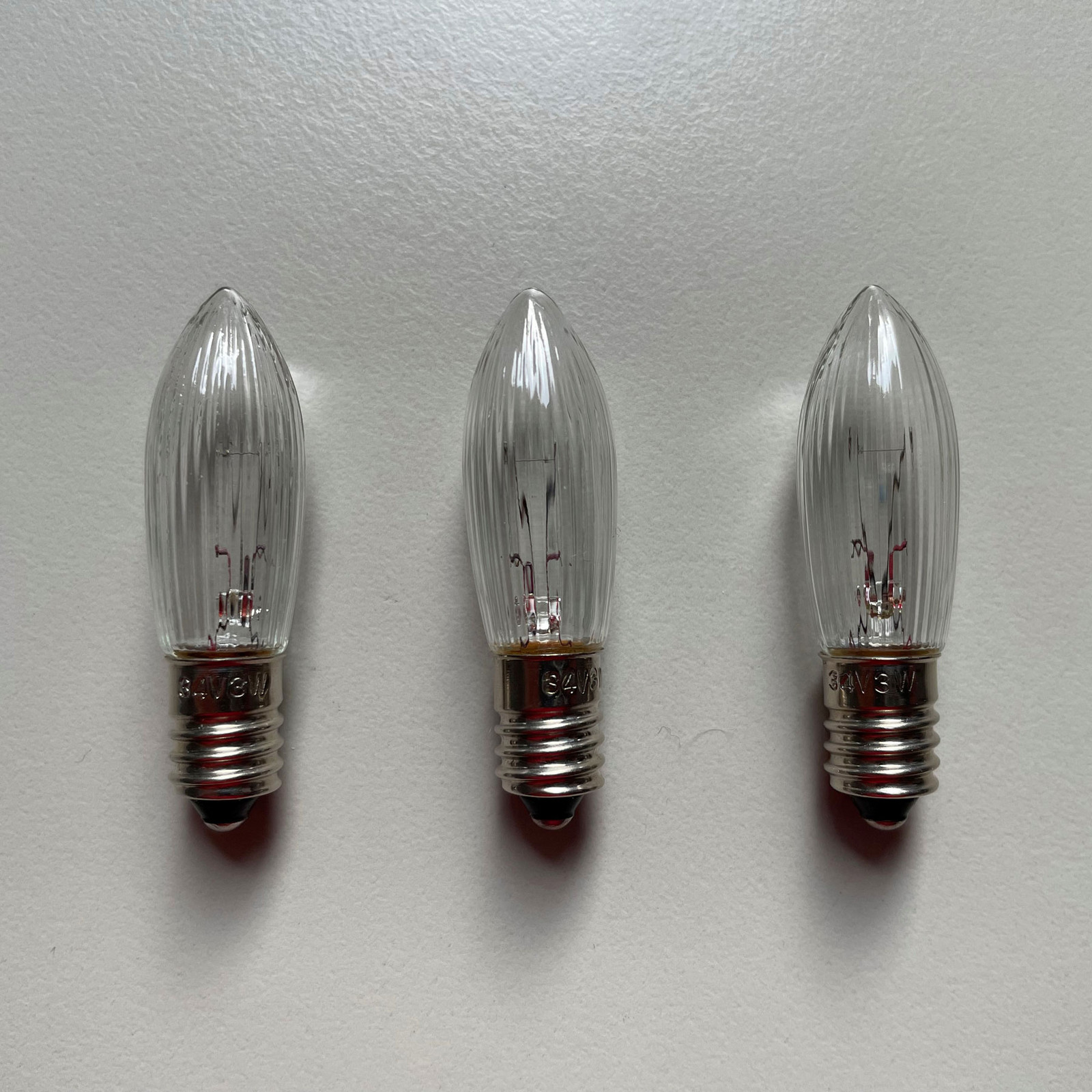 E10 vela ondulada lâmpada de substituição 3 arcos de luz exterior