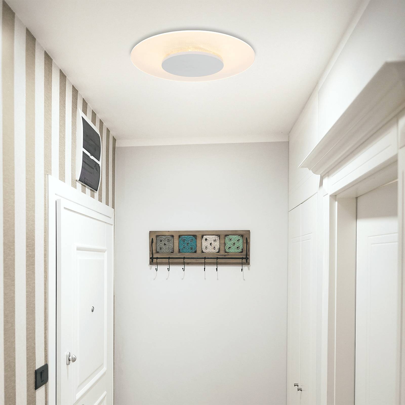 Photos - Chandelier / Lamp Steinhauer LED ceiling light Lido, white, Ø 36cm 