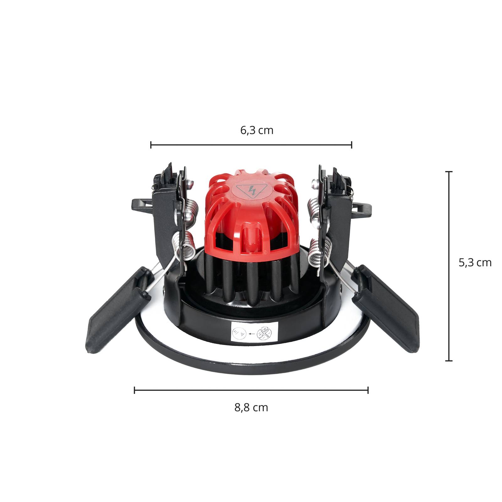 Arcchio Cyrian LED indbygningslampe, IP65, sort