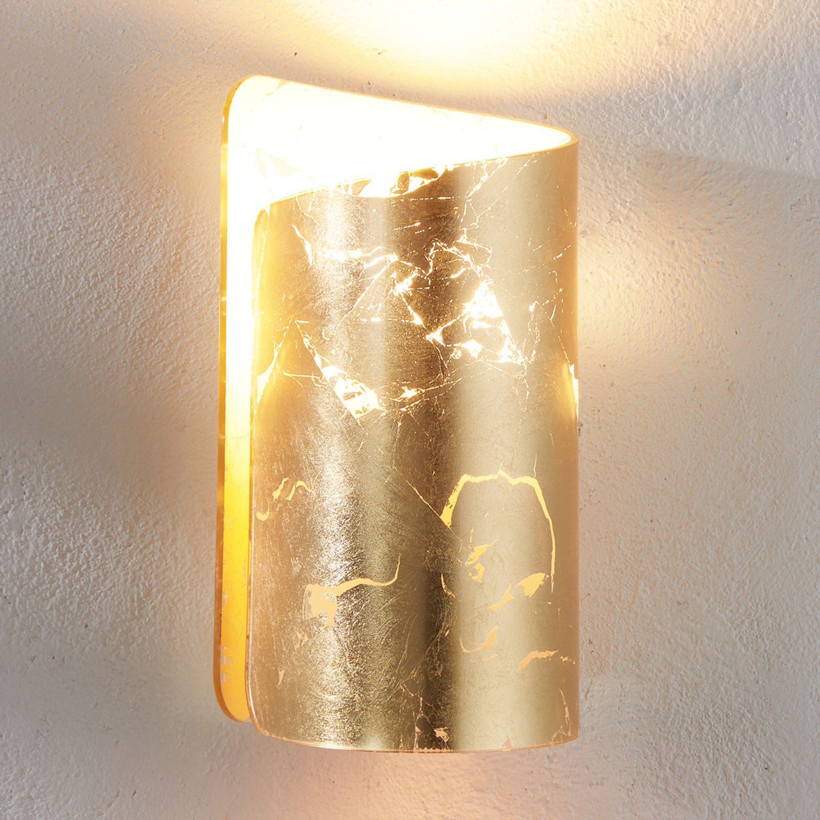 Unique wall light Papiro gold
