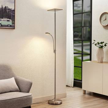 Lindby Kavi LED floor lamp, reading light, angular