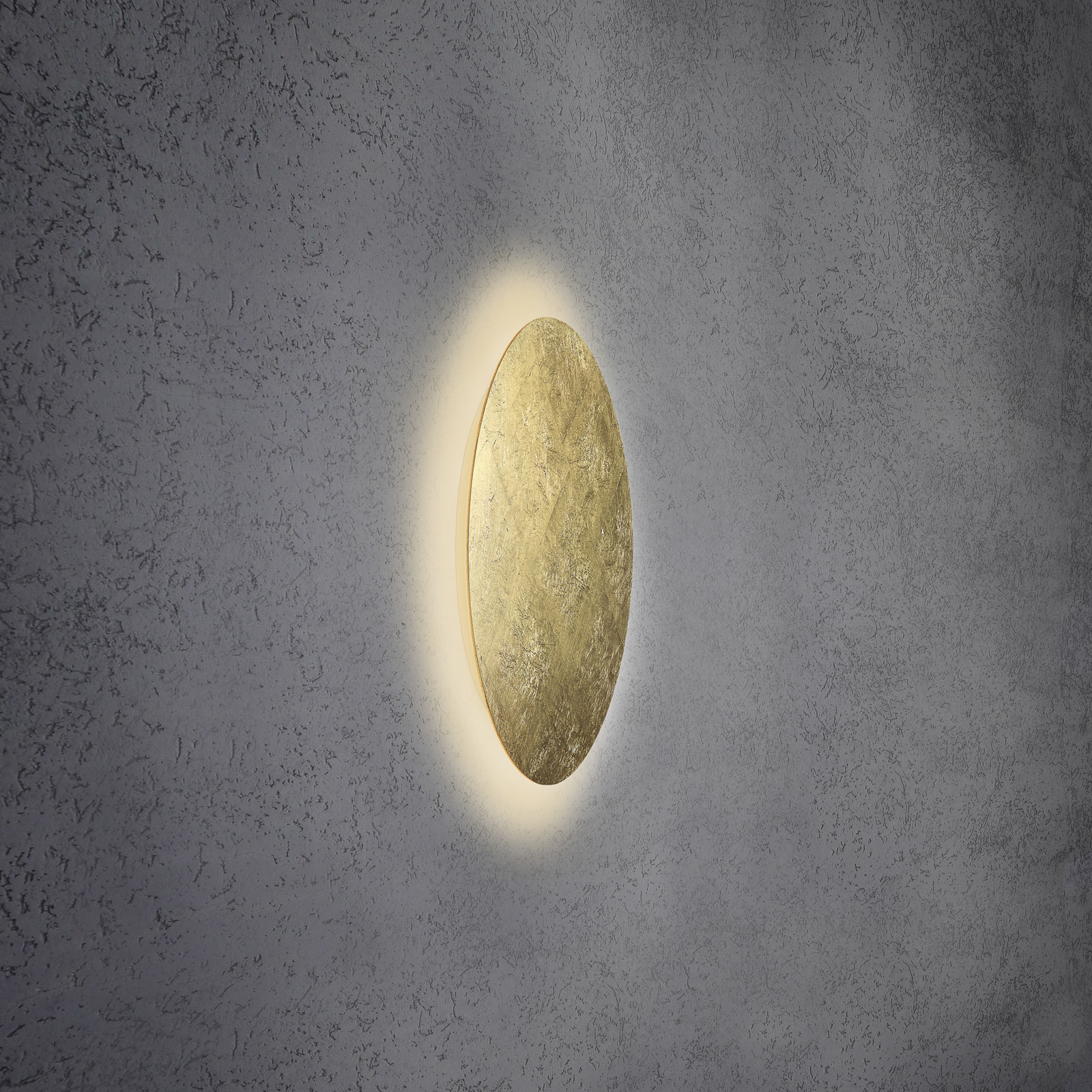 Escale Blade LED nástěnné světlo, zlatá, Ø 44 cm