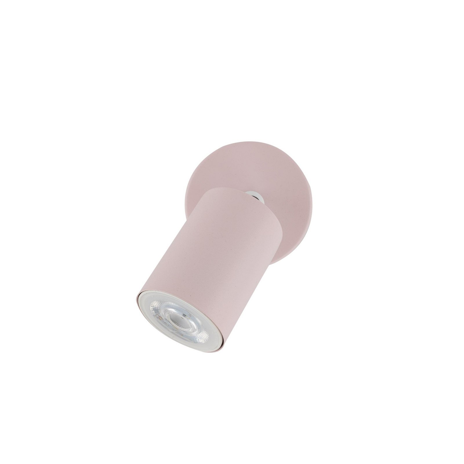 Wandspot Livia, roze, 13 cm, metaal, verstelbaar, GU10