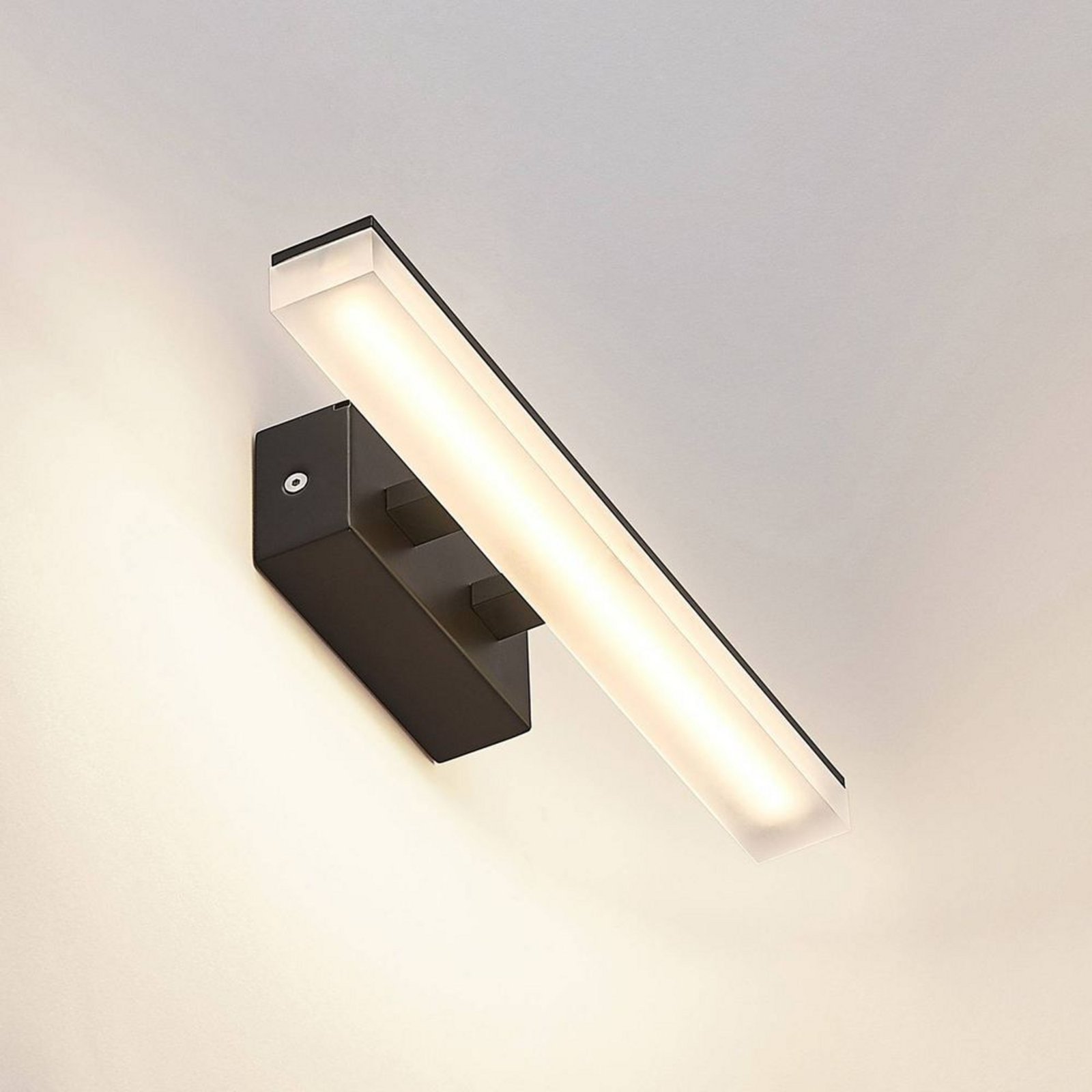 Lisana LED Candeeiro de Parede IP44 L32 Black - Lucande