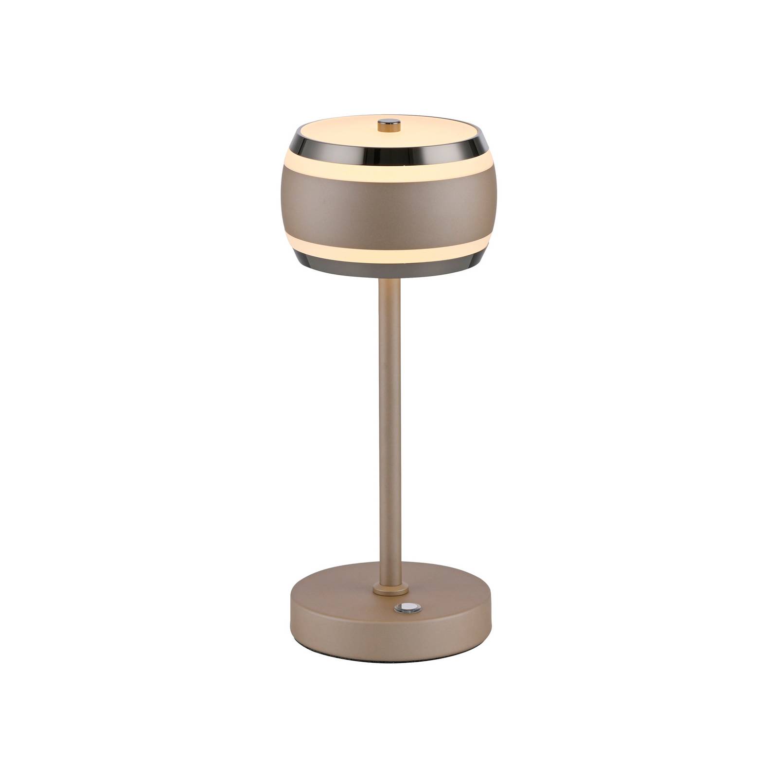 Akku-Tischlampe PURE Falling Rings, bronce/dark chrome, CCT