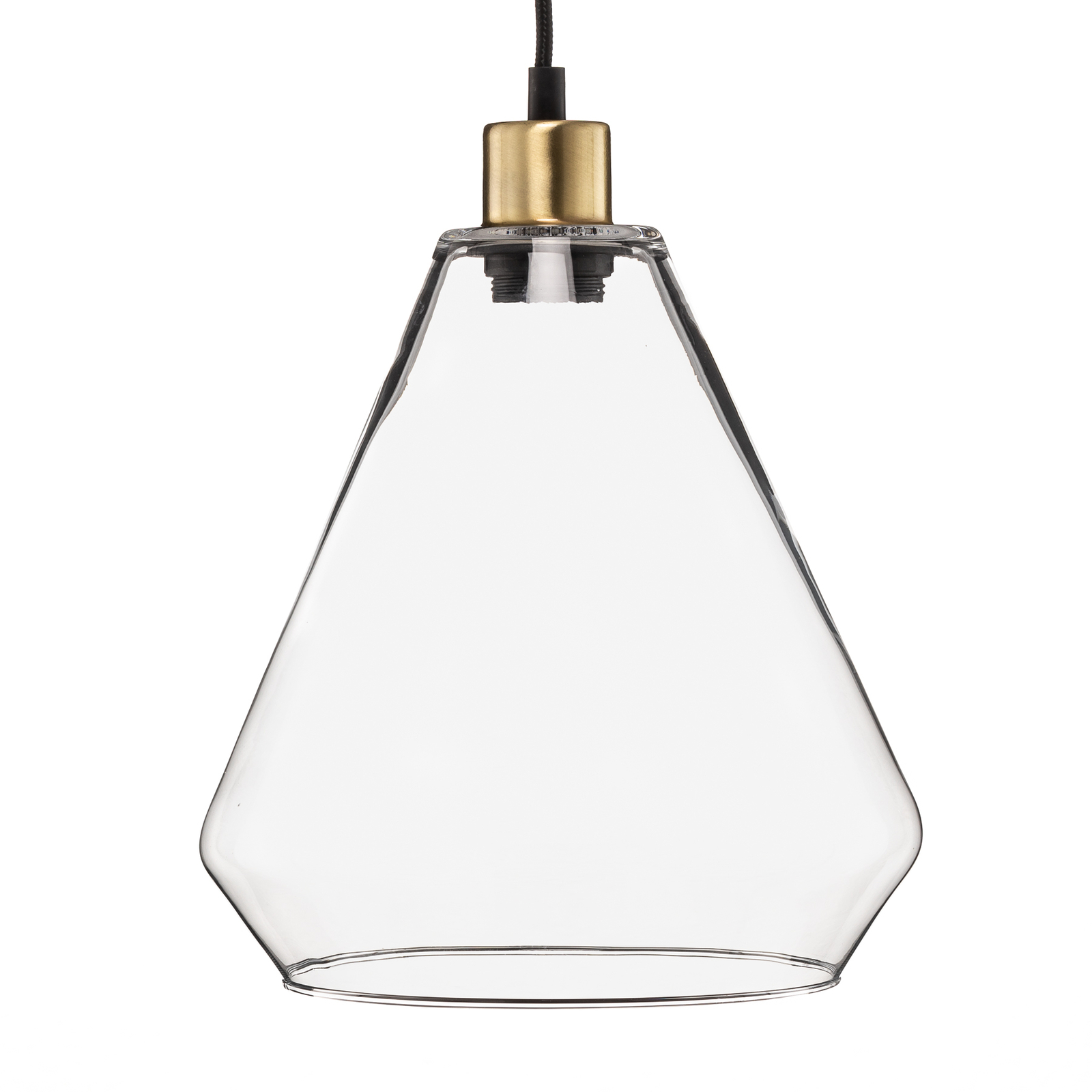 Lonceng pendant light made of clear hand-blown glass