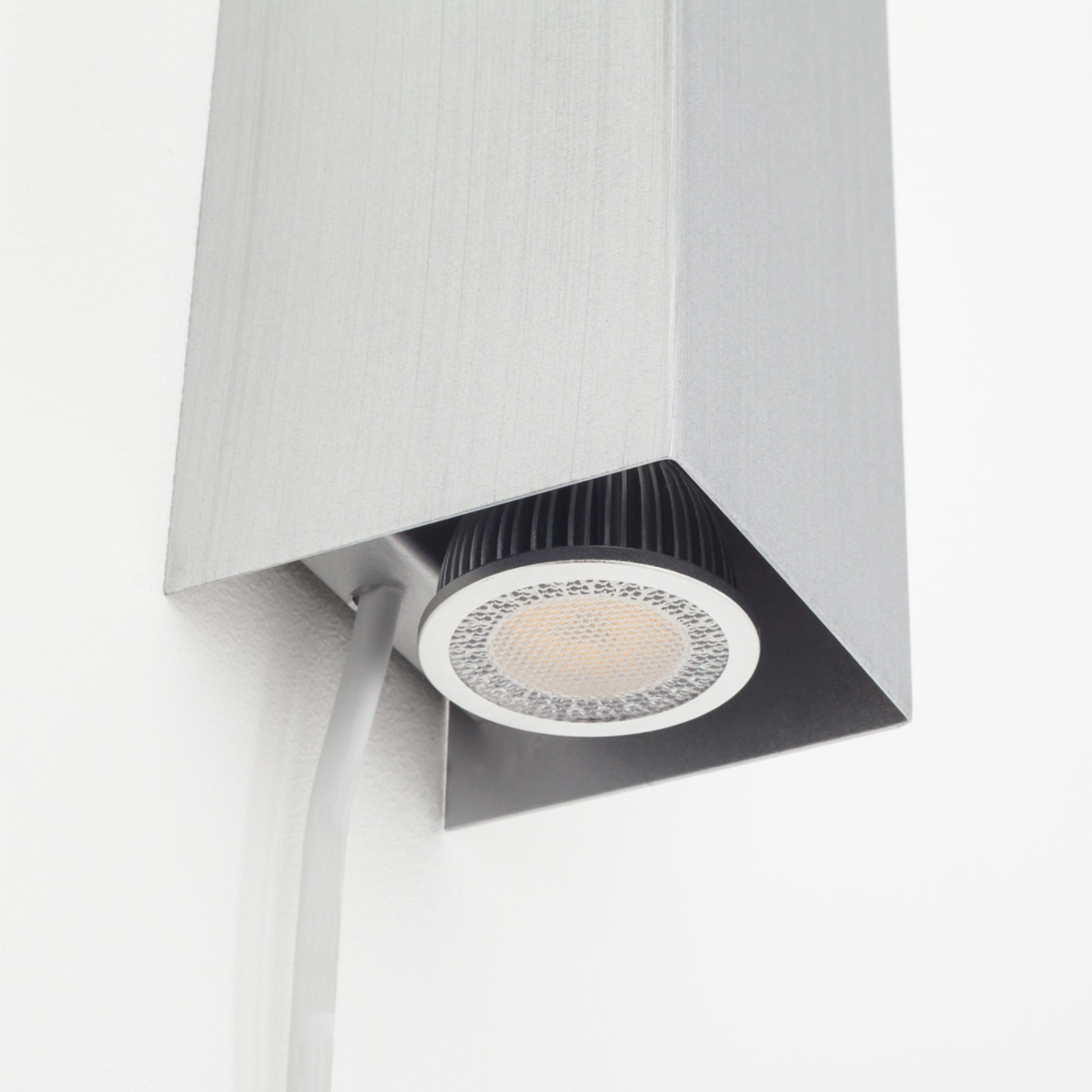 Kabir szögletes fém fali lámpa, GU10-foglalat