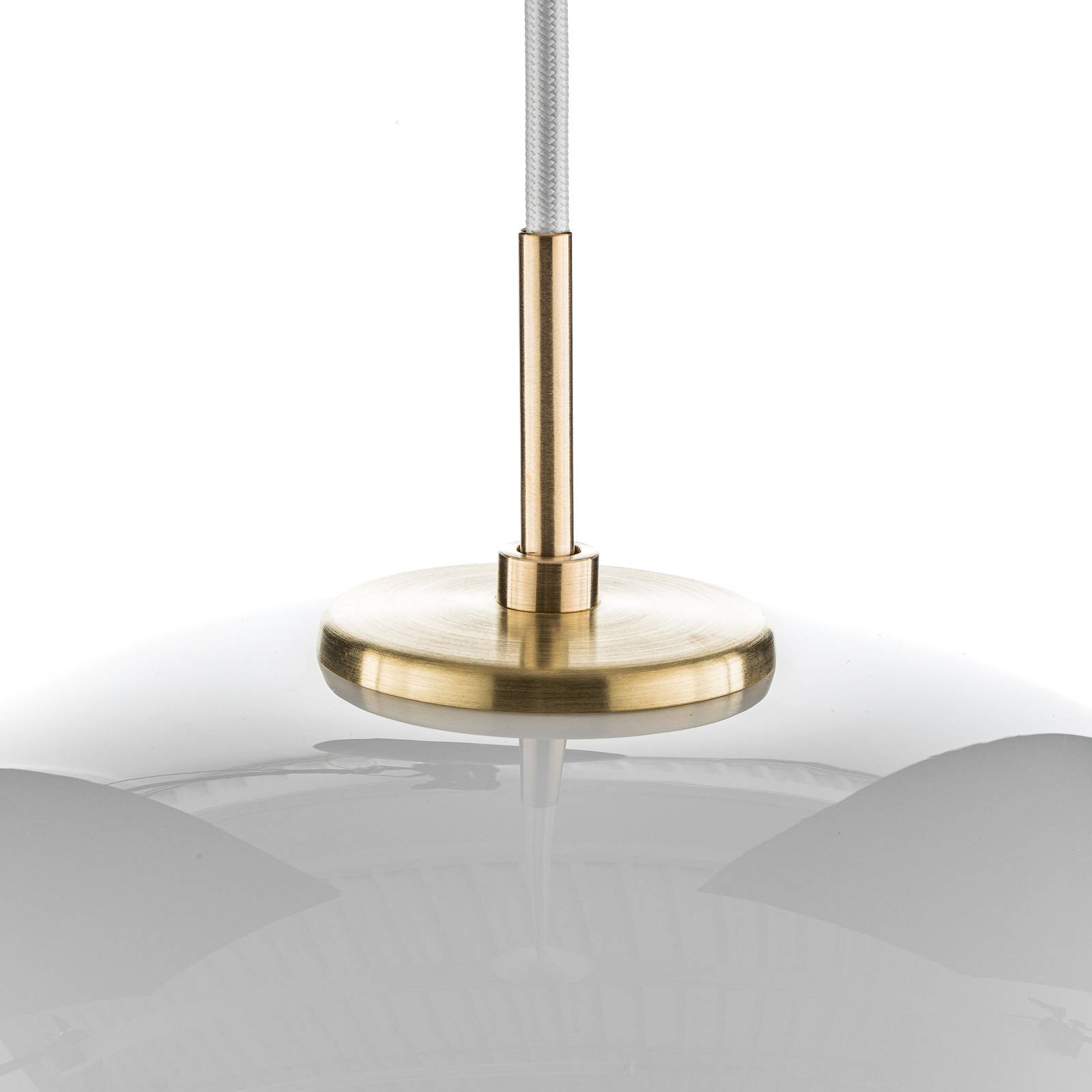 Lampa wisząca Louis Poulsen VL45 Radiohus, Ø 37 cm, białe szkło