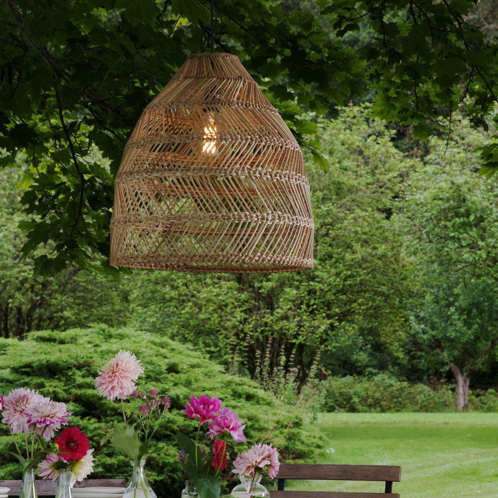 PR Home Obesek Maja, naravni ratan, Ø 53 cm, IP44 PR Home Obesek Maja, naravni ratan, Ø 53 cm, IP44