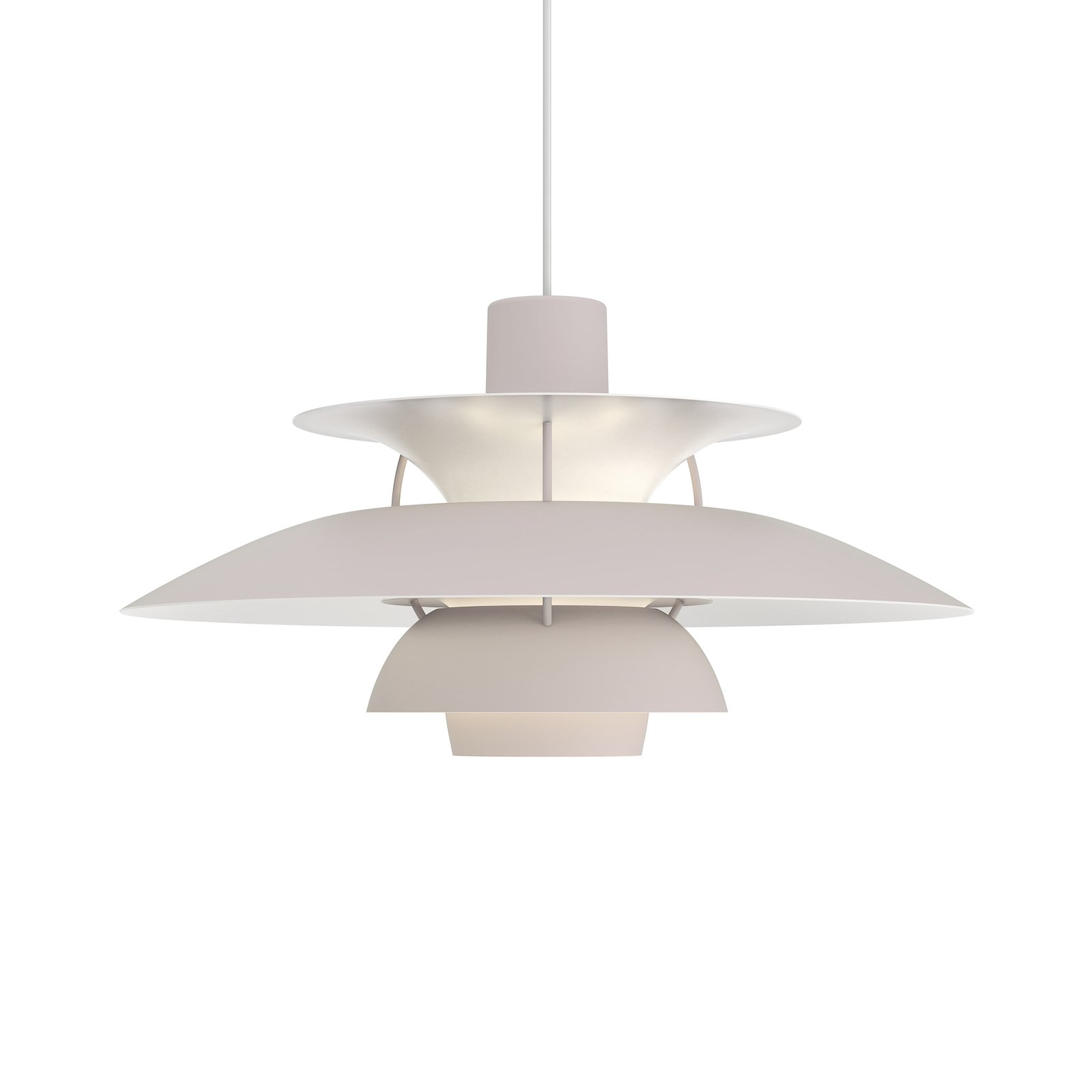 PH 5 Pendel Monochrome Oyster Grey - Louis Poulsen
