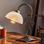 Antica bordslampa i lantlig stil, enkel flamma