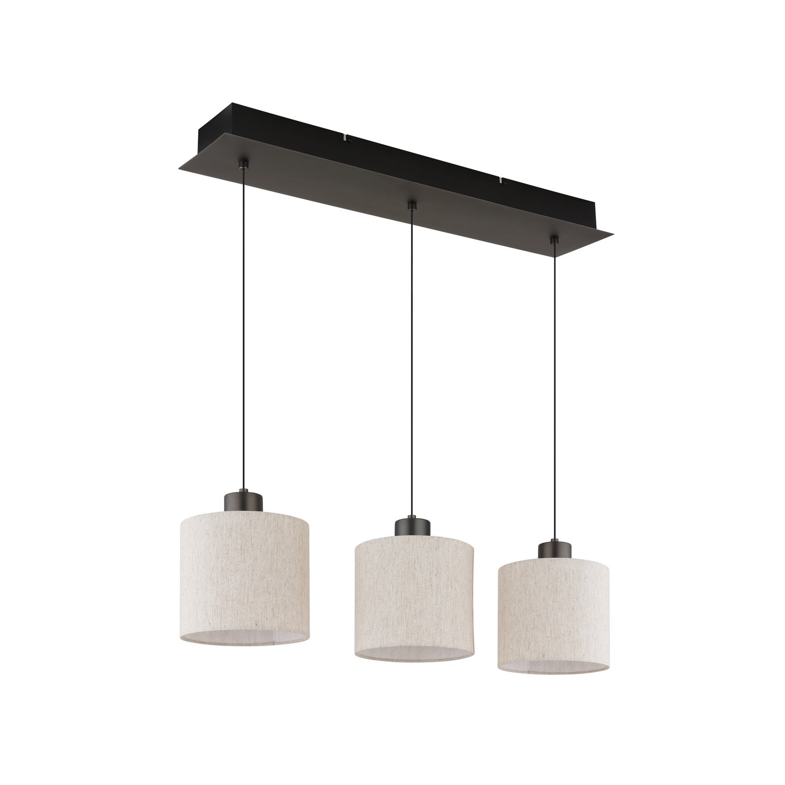 LED pakabinama lempa „Thea“, ilgis 74 cm, 3 lemputės, kreminė/matinė juoda LED pakabinama lempa „Thea“, ilgis 74 cm, 3 lemputės, kreminė/matinė juoda