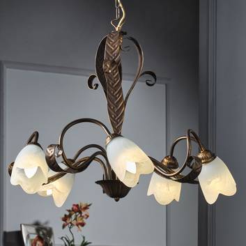 Hanglamp Sonia 5-lamps, brons