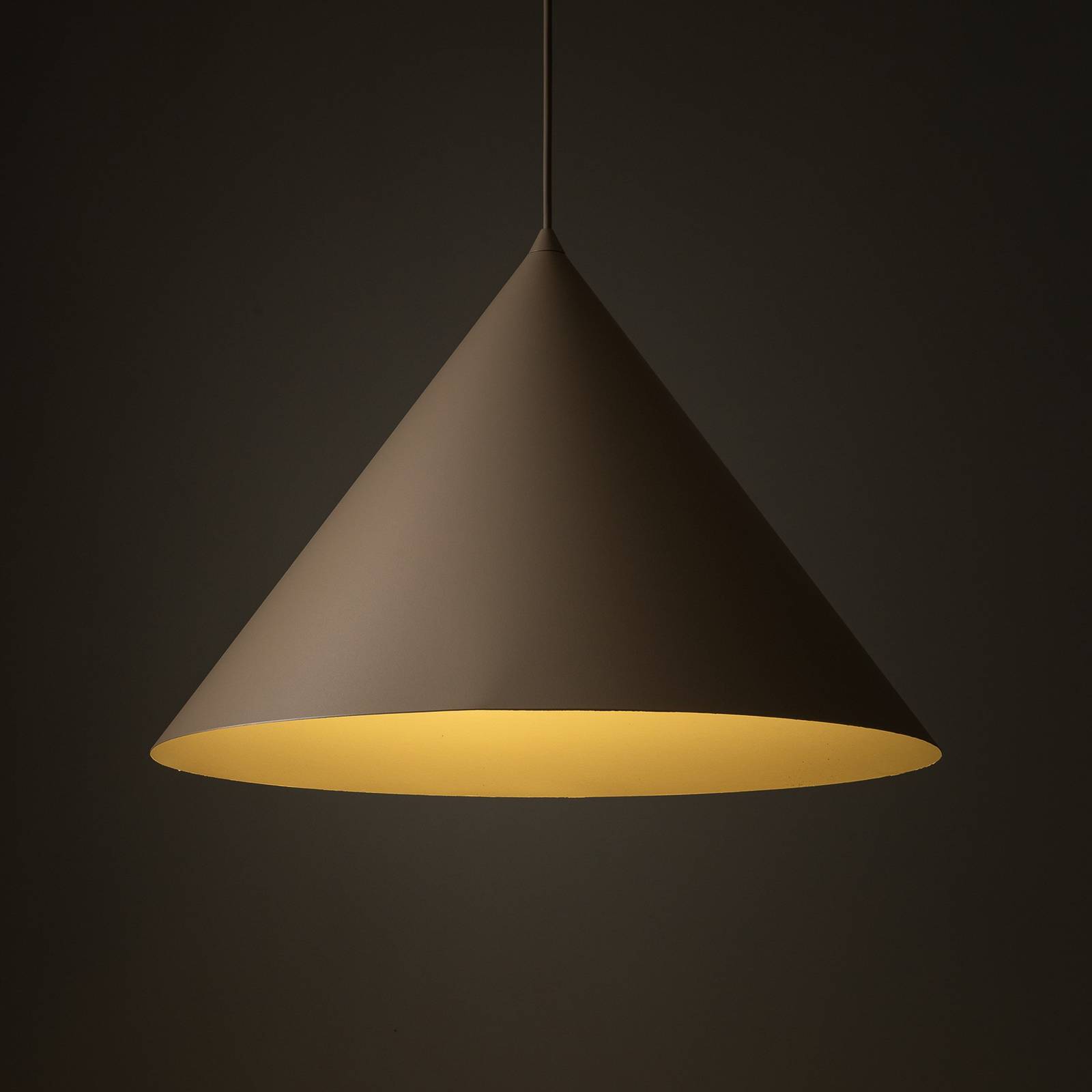 Żyrandol Cono, 1-punktowa, Ø 50 cm, piaskowa, E27