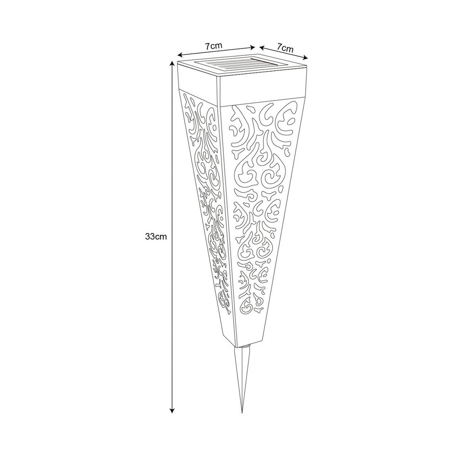 Lampa z grotem ziemnym LED 33578-3, czarna, tworzywo sztuczne, 3 szt