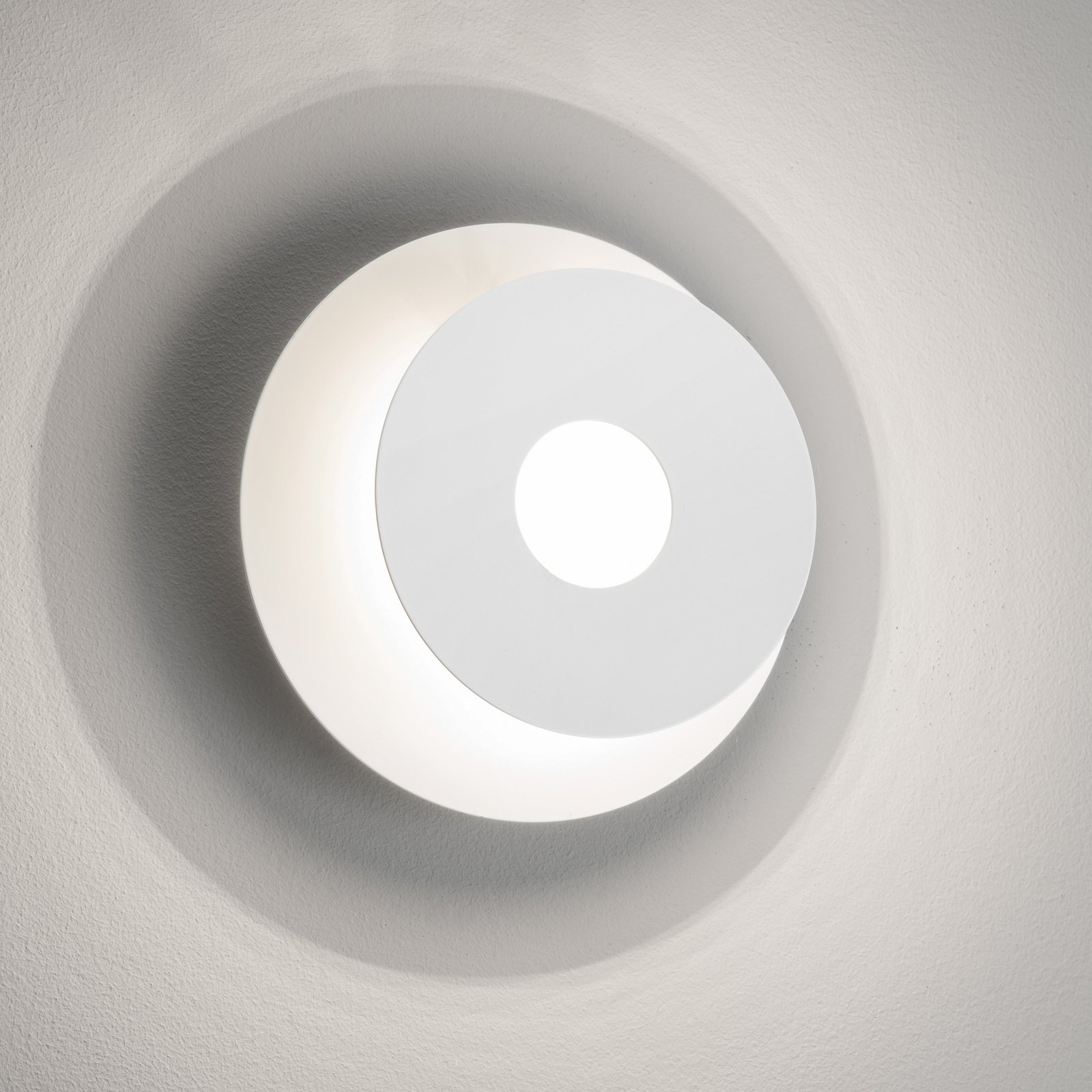 LED sienas lampa Hennes, Ø 18cm, balta