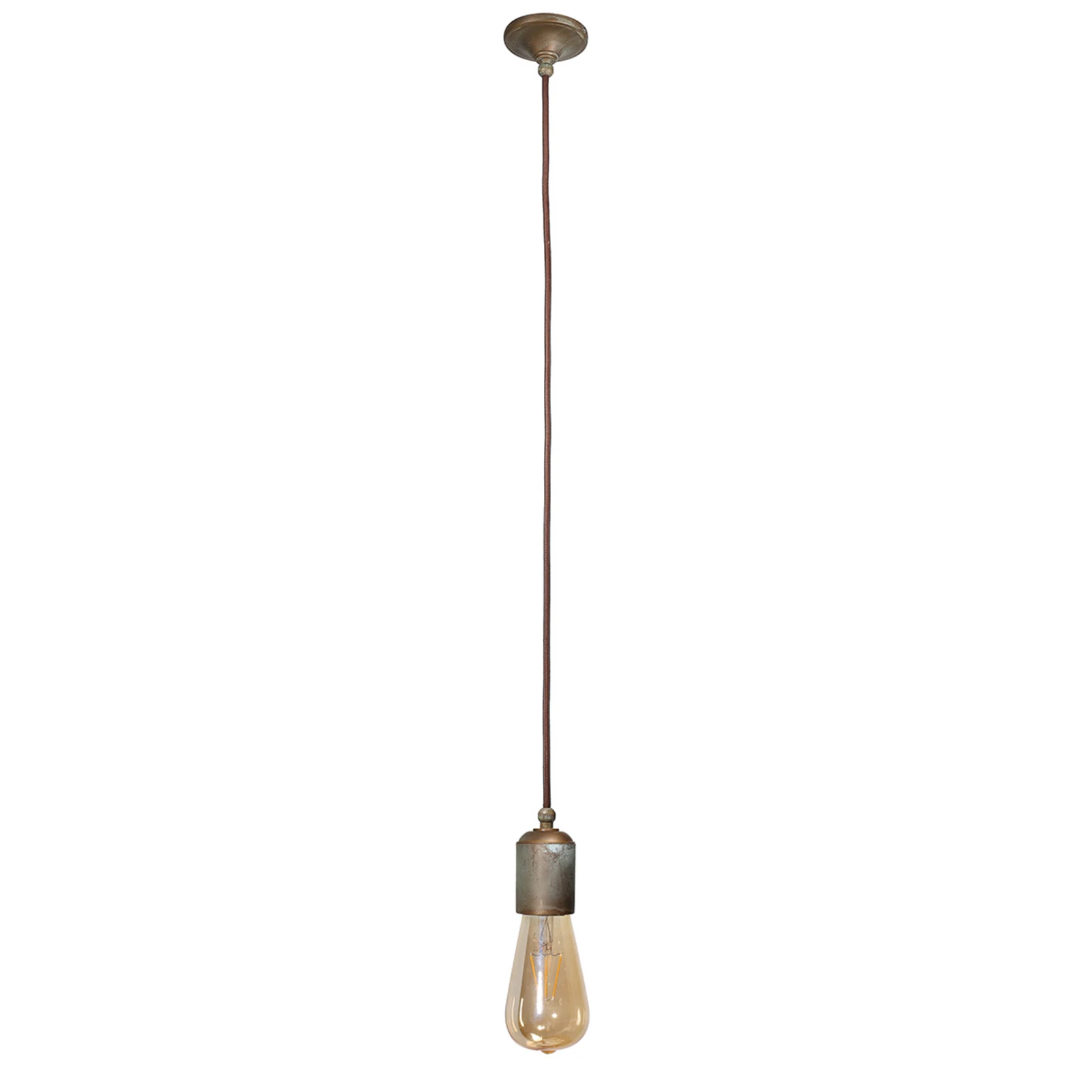 Allen pendant light, antique brass, 1-bulb