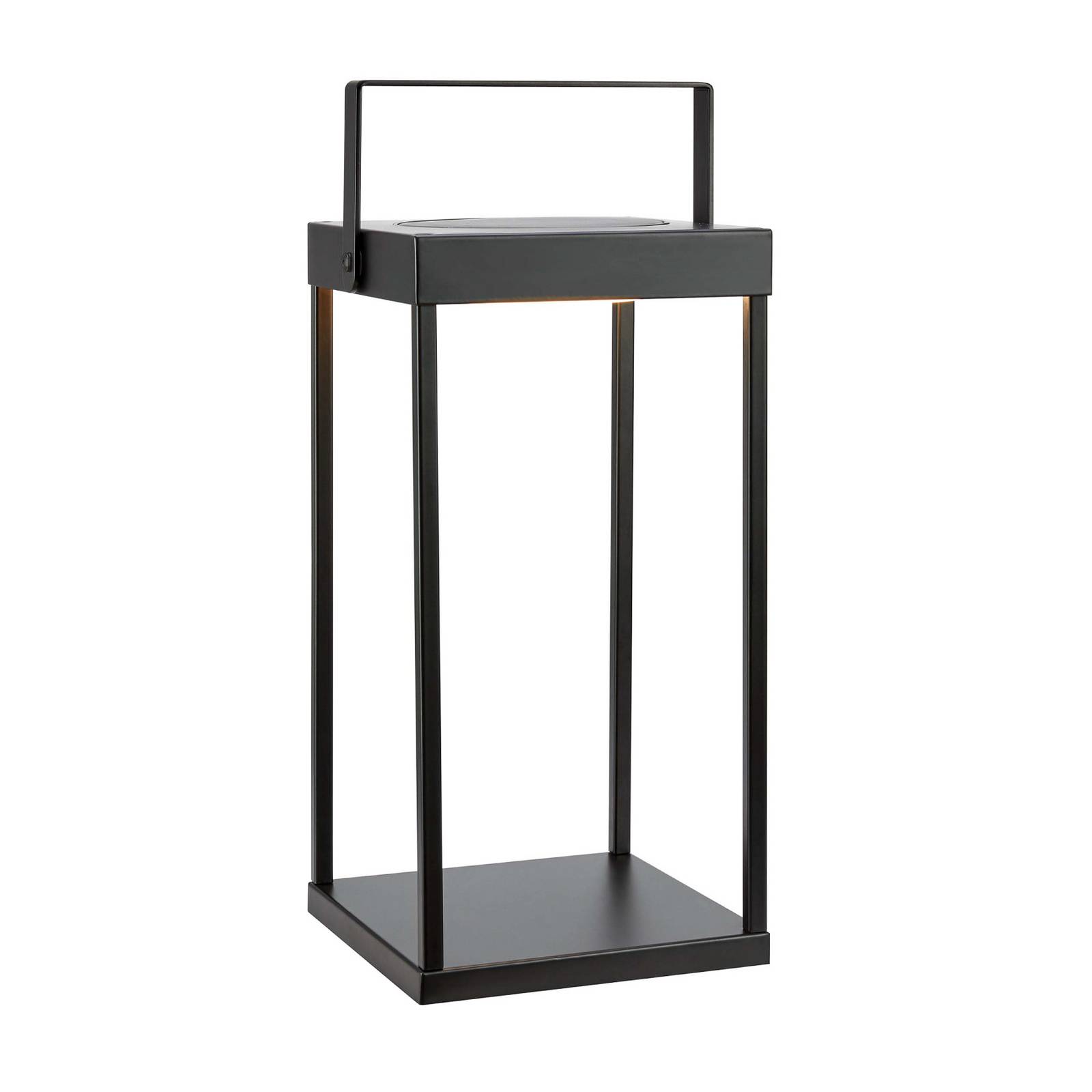 Solarlaterne Pure, schwarz, USB, Metall, Höhe 42 cm günstig online kaufen
