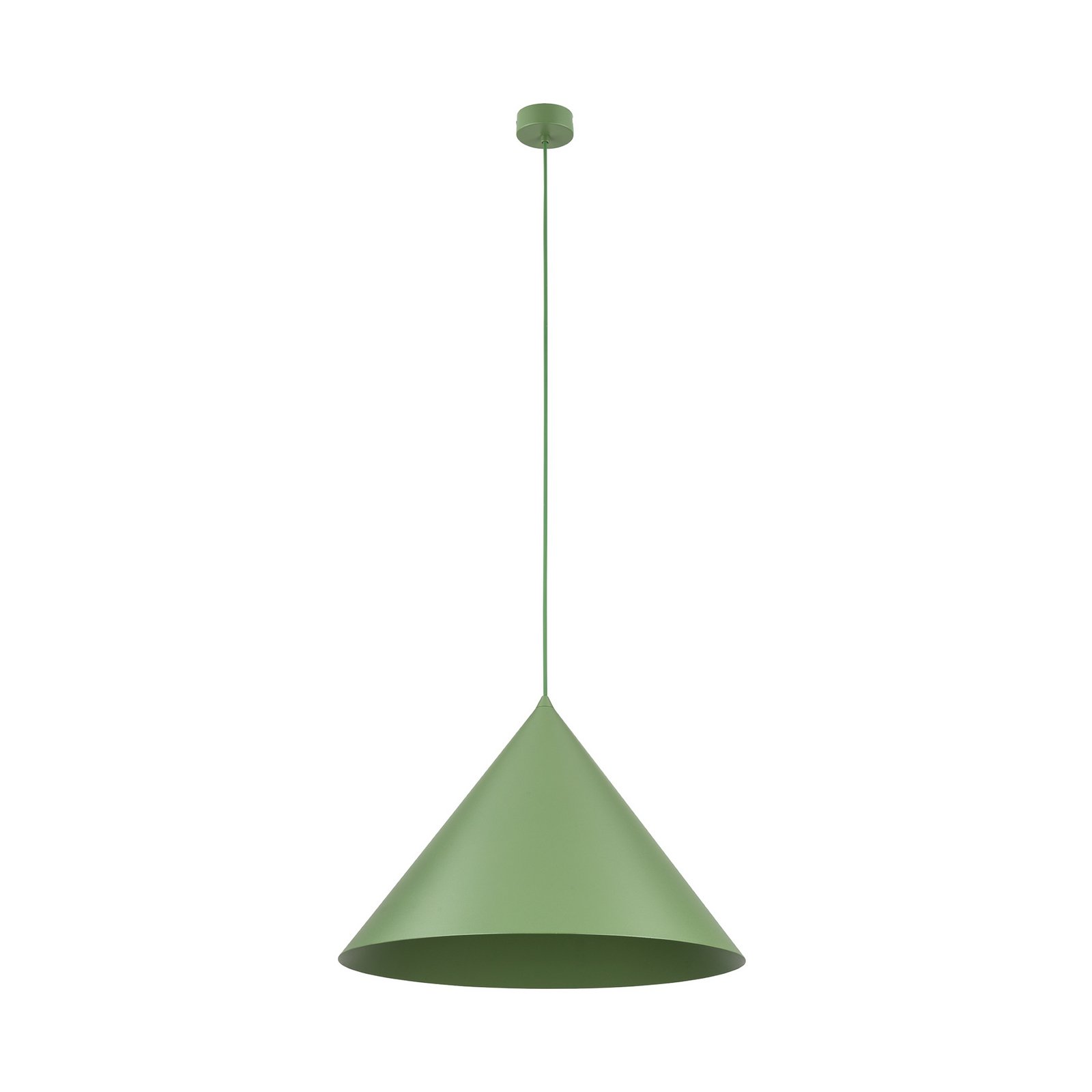 Cono pendant light, 1-bulb, Ø 50 cm, green, E27
