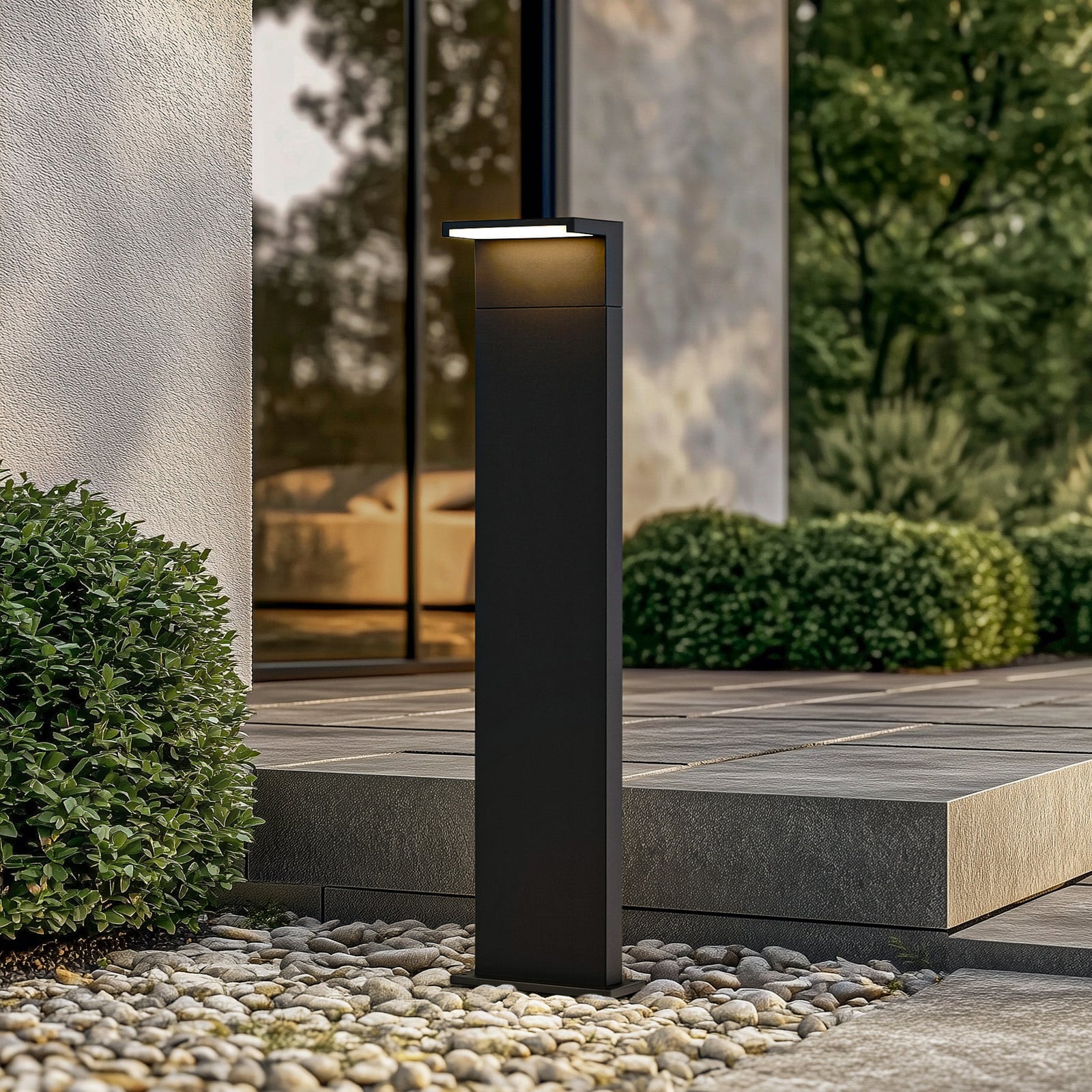 Bornă luminoasă LED Iberion pentru iluminat exterior, antracit, 90 cm, metal -