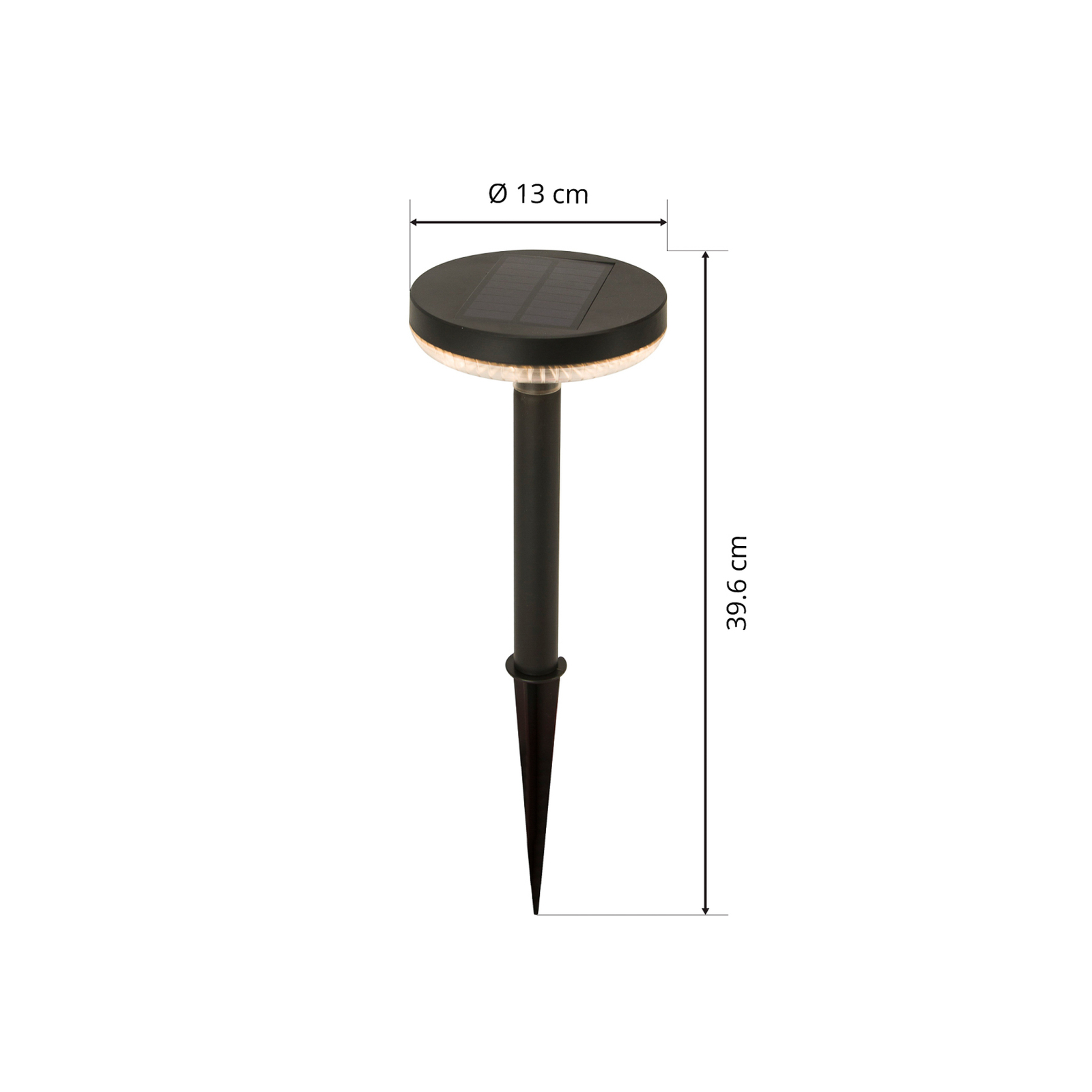 Prios Glenios LED solar lamp with ground spike