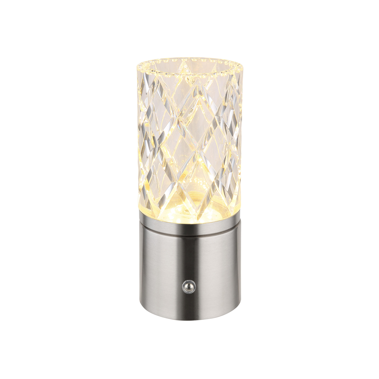 LED table lamp Lunki, nickel-coloured, height 19 cm, CCT