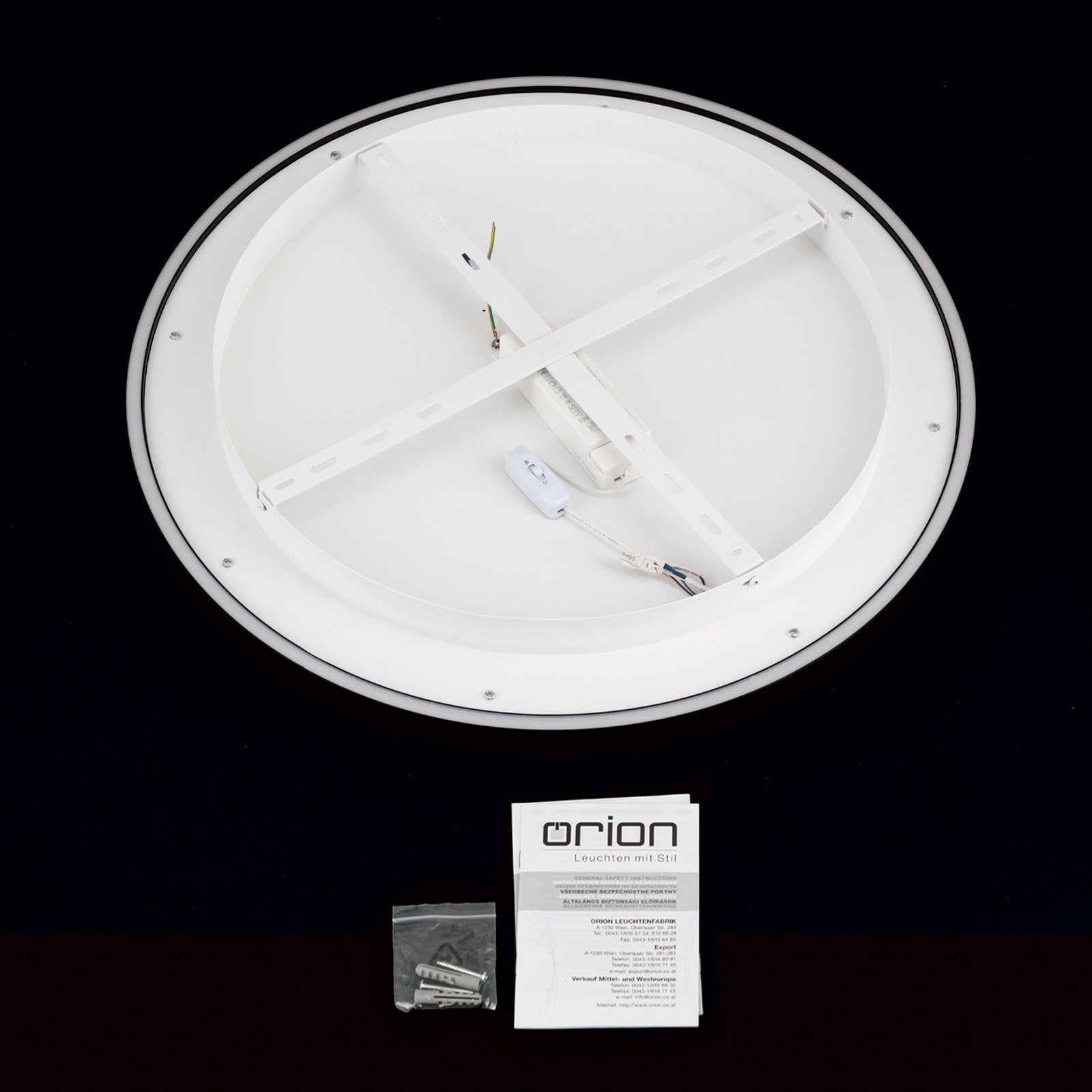 Φωτιστικό οροφής LED Masca, μαύρο, Ø 60 cm, CCT, μέταλλο, ρυθμιζόμενο