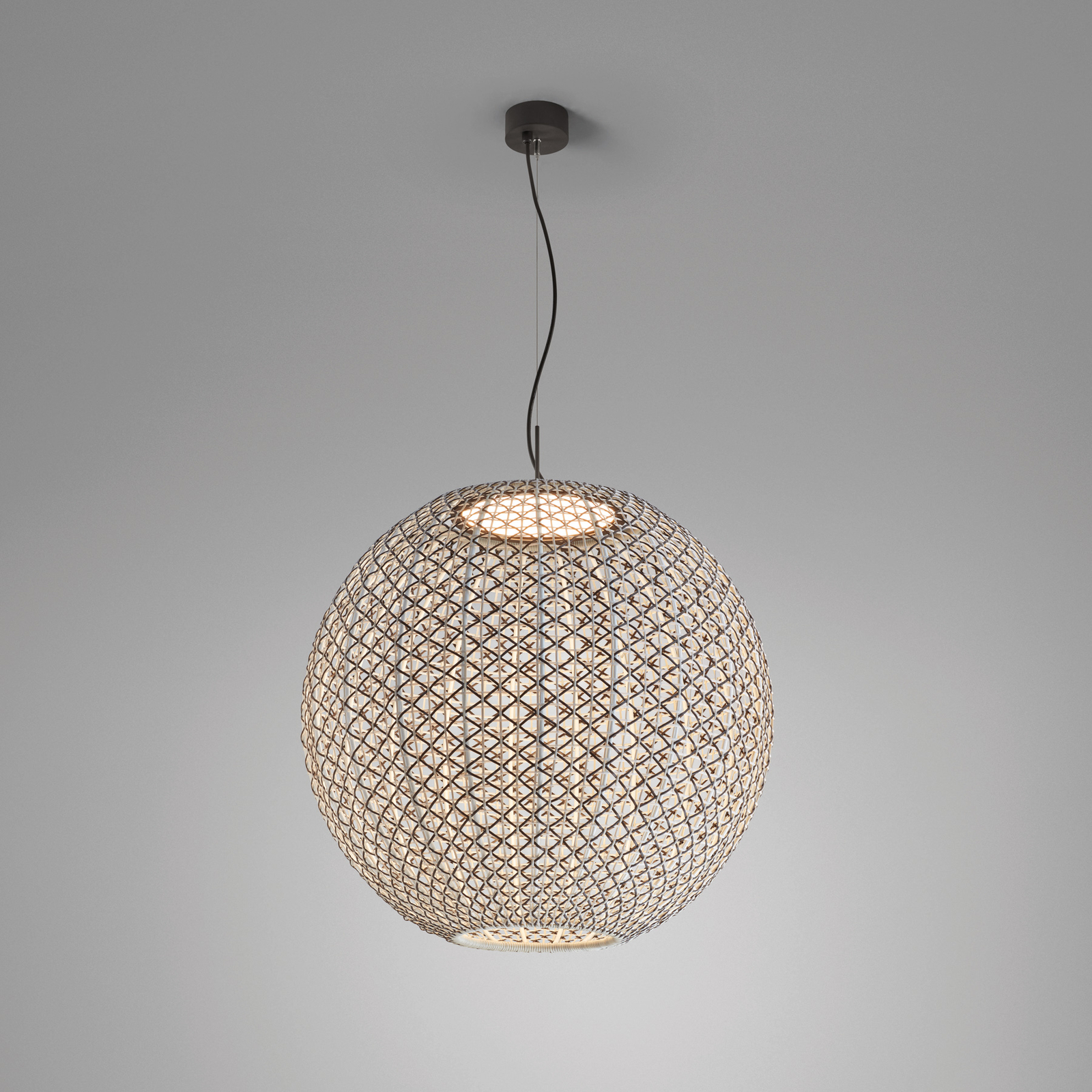 Bover Nans Sphere S/80 LED outdoor hanging light brown