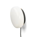 Applique murale OPA en verre opale, G9, câble/fiche/interrupteur - Gejst