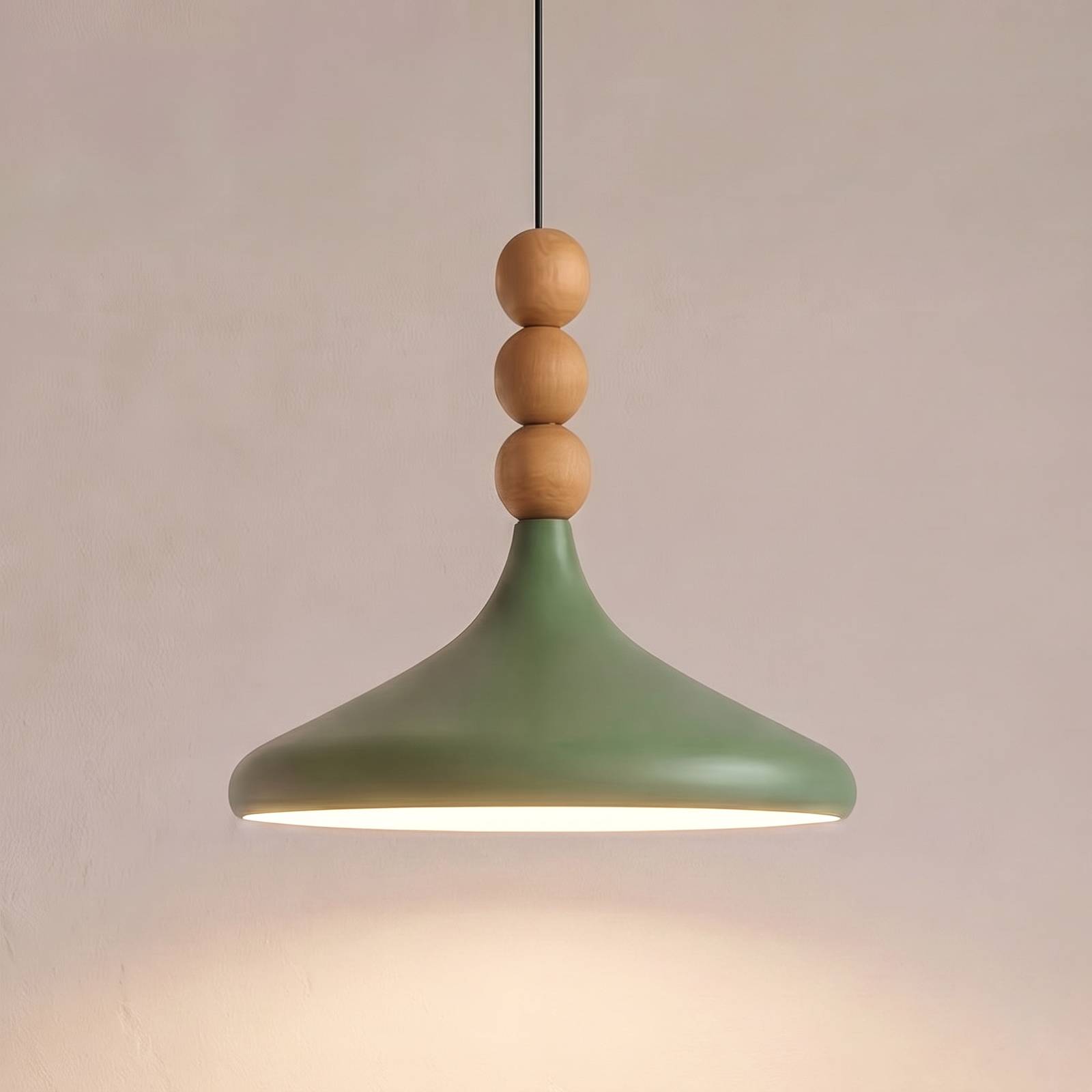 Żyrandol Eysan, zielony, Ø 35 cm, metal, E27