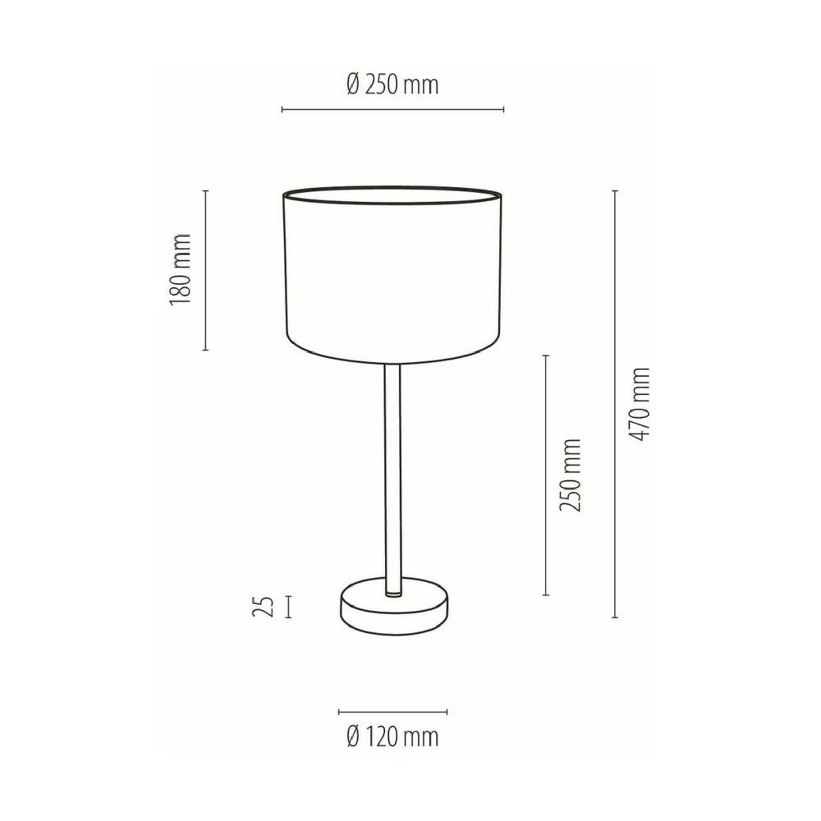 Asztali lámpa páva, Ø25 cm, fekete