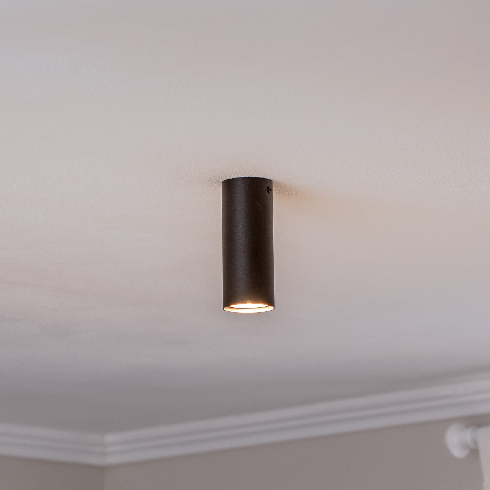 Emibig Lighting Preto Spot De Teto Tecno 1S, Aço, Gu10, Altura 15 Cm,