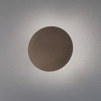 Applique murale Luna, brun, lumière indirecte, Ø 30 cm, acier