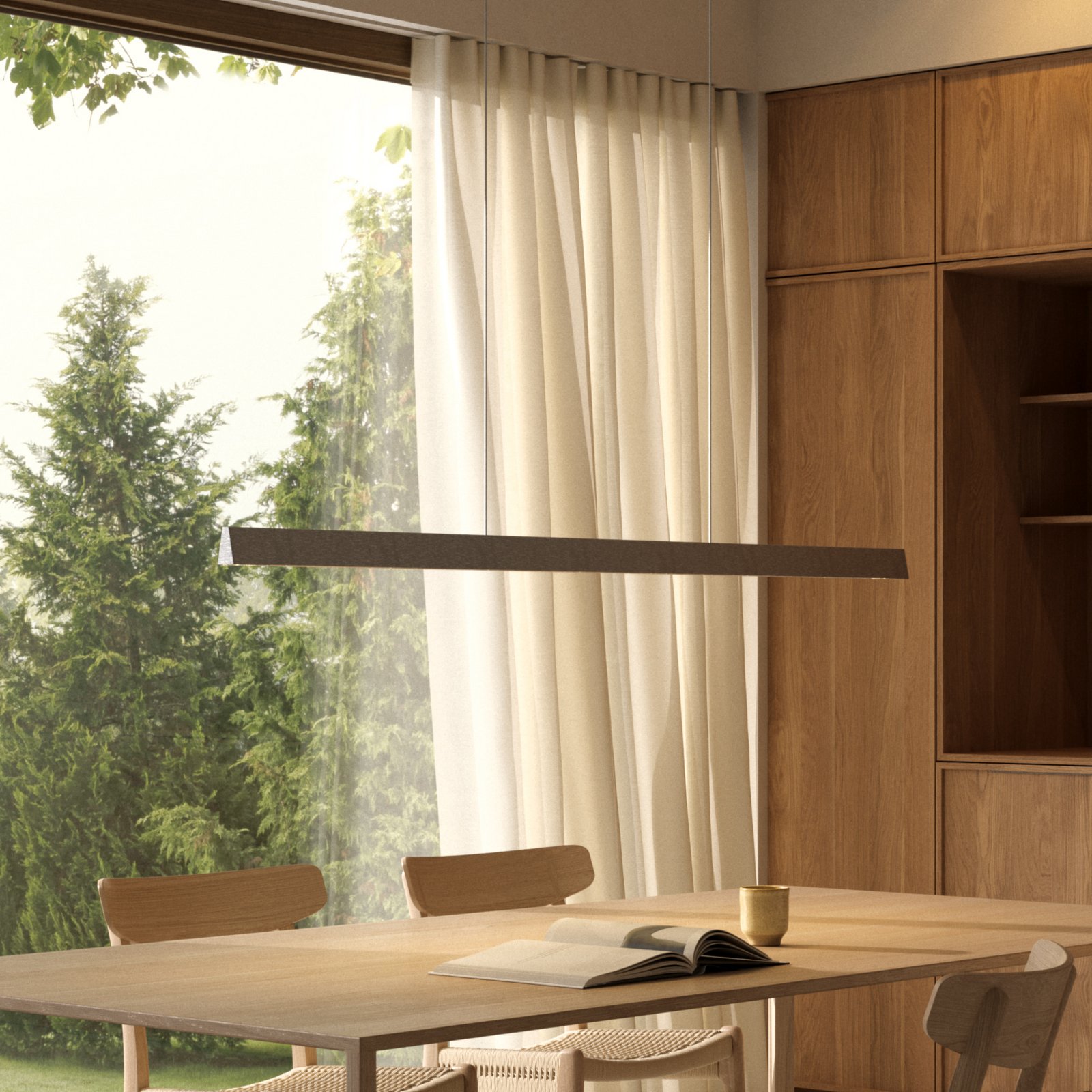 Edge Linear S1500 LED-Hängelampe titangrau CCT - Light-Point