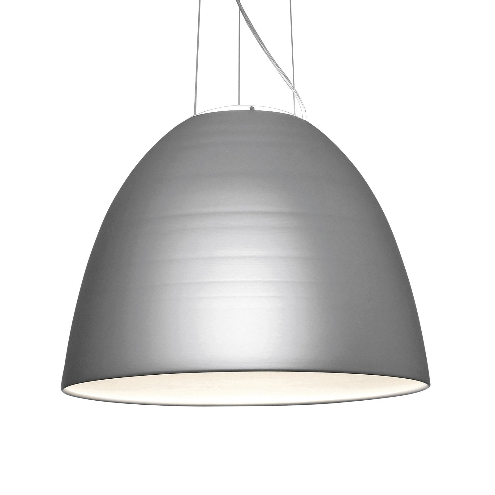 Artemide Nur 1618 LED hanging light, metallic grey