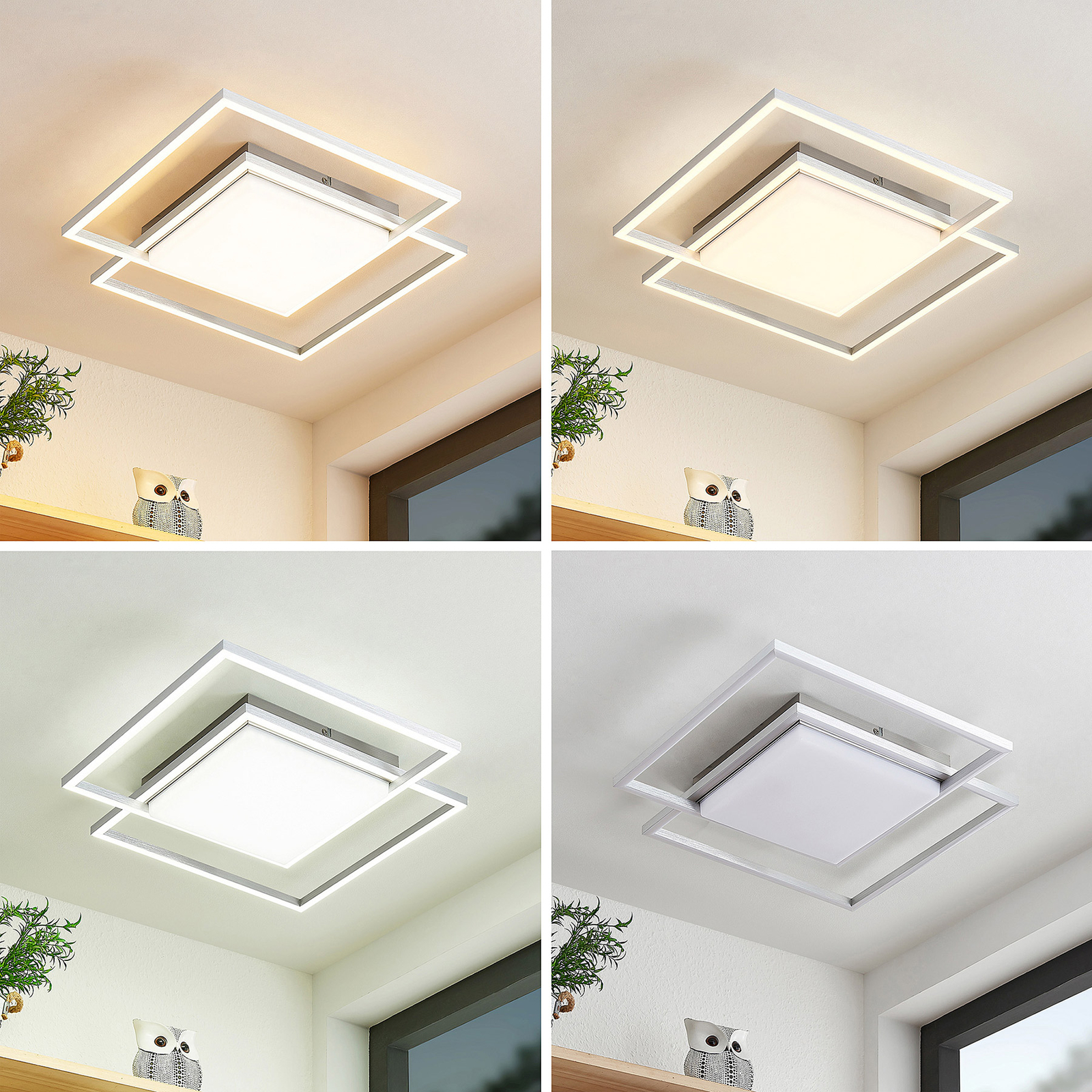 Zayd LED Plafonnier Dim. Nickel - Lindby
